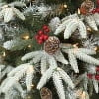 4.5 ft Pre-lit Flocked Halifax Fir Tree 250 Clear Incandescent Lights - Image 4