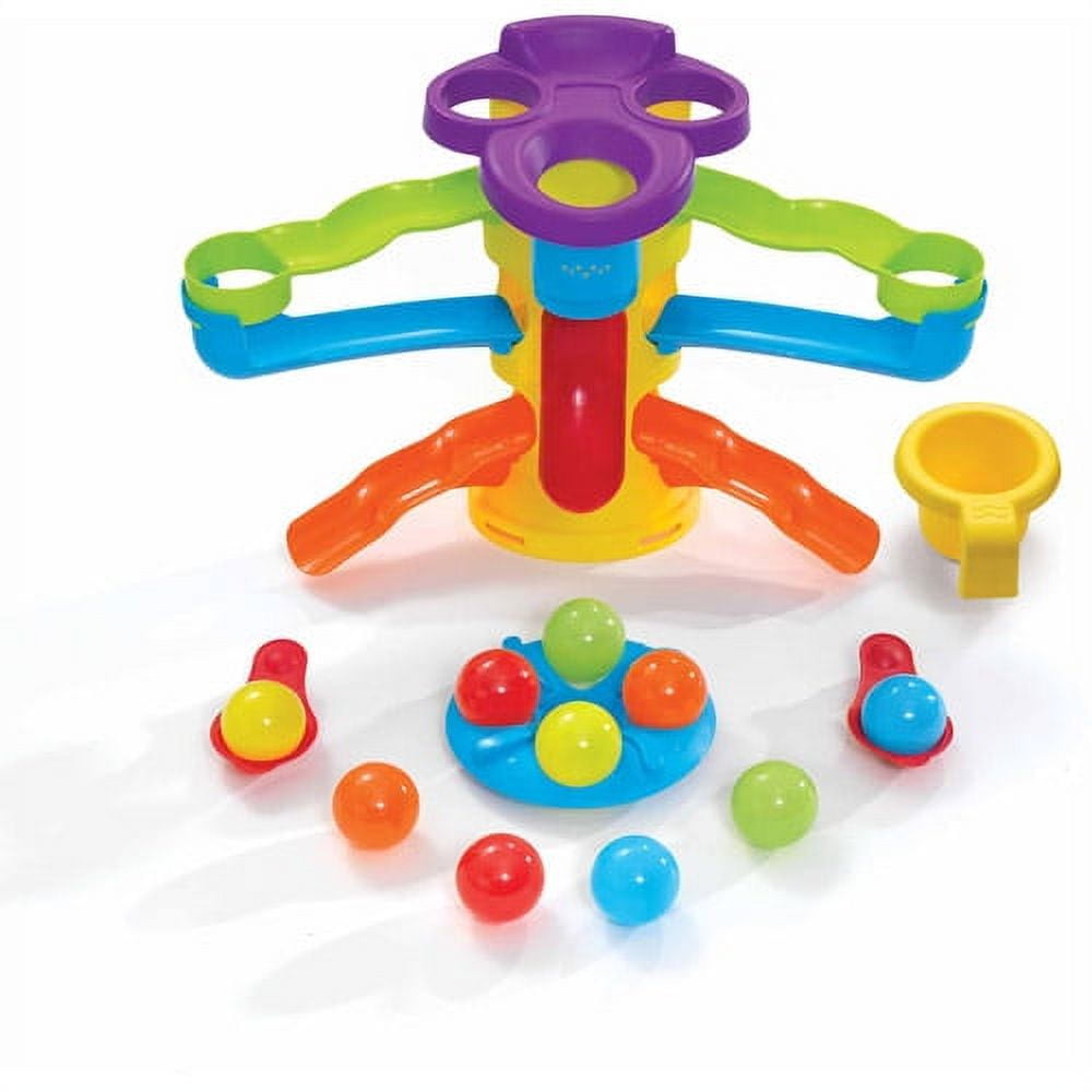 Step2 Busy Ball Play Green Plastic Water Table for Toddlers with Ramp and Spinner - Image 6