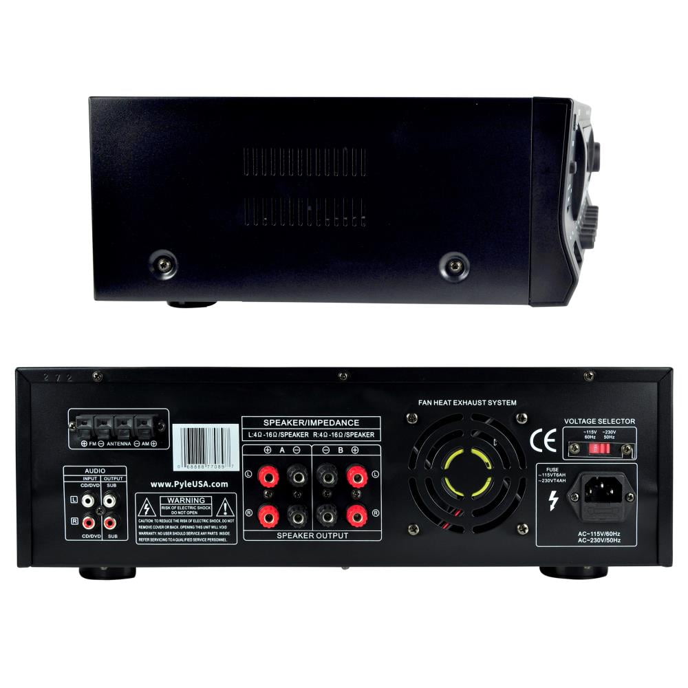 Pyle Stereo Amplifier Receiver with AM FM Tuner, Bluetooth, and Sub Control PT272AUBT - Image 4