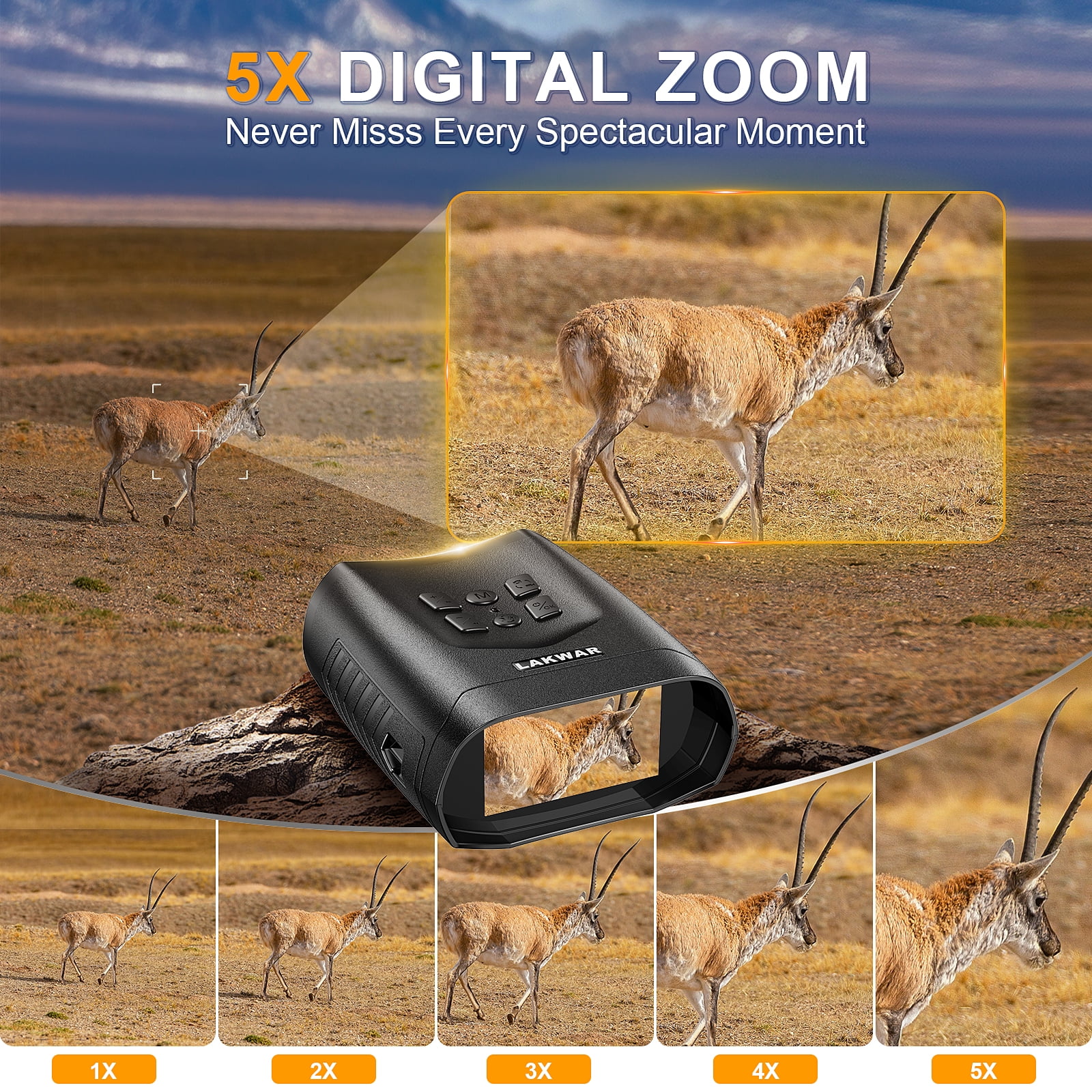 4K Night Vision Binoculars-Night Vision Goggles for Adults, 3'' IPS Large Screen Hunting Binoculars with 32GB Memory - Image 8