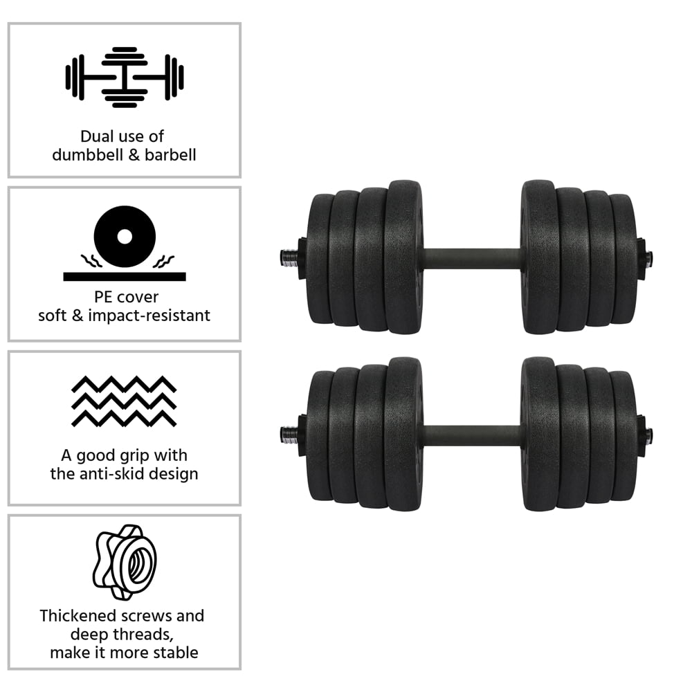 Alden Design 66 LB Dumbbell Set Training Lifting Dumbbells Weight Set,Black - Image 6