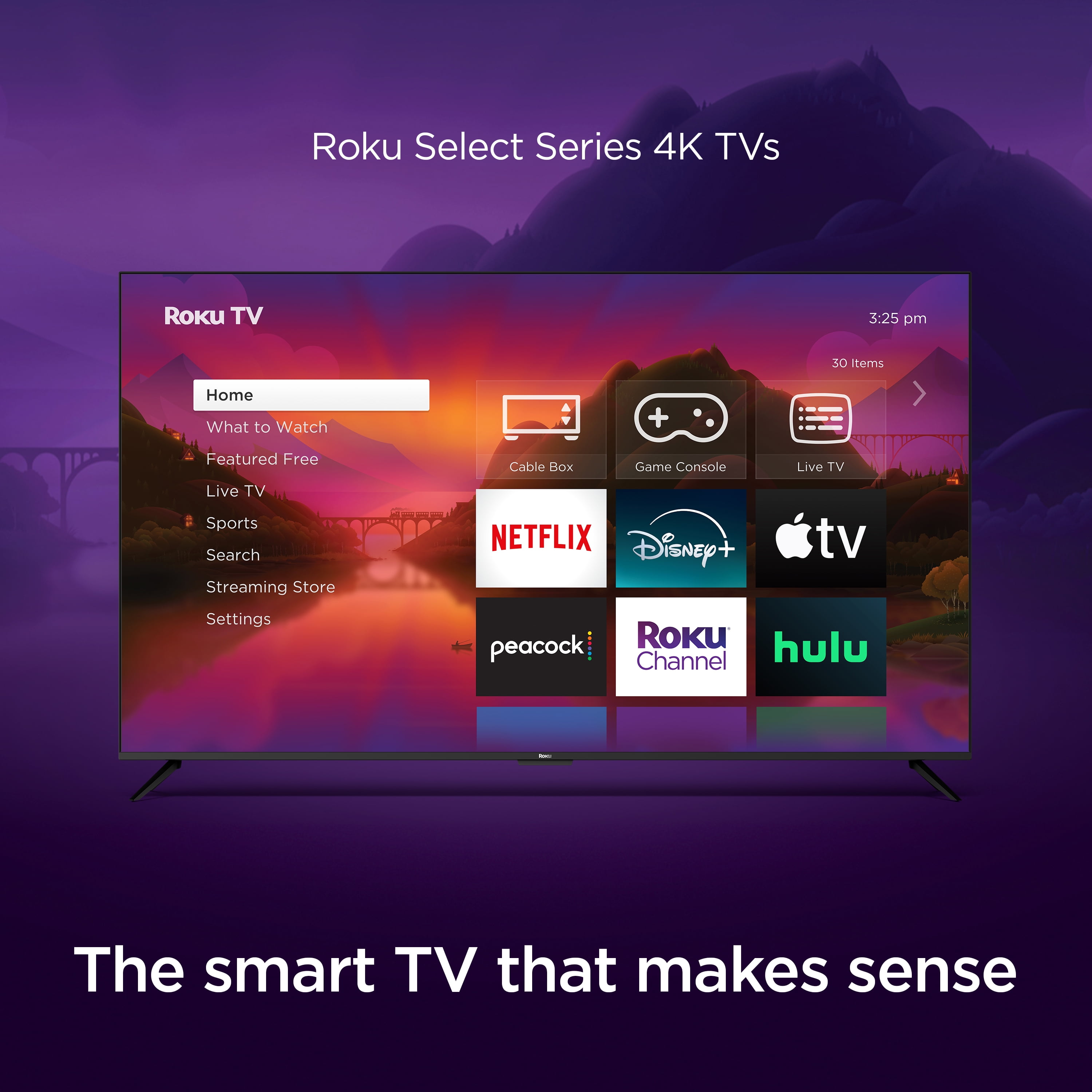 Roku 50-Inch Select Series 4K HDR Smart Roku TV with Roku Enhanced Voice Remote, Brilliant 4K Picture, Automatic Brightness, & Seamless Streaming - Image 4
