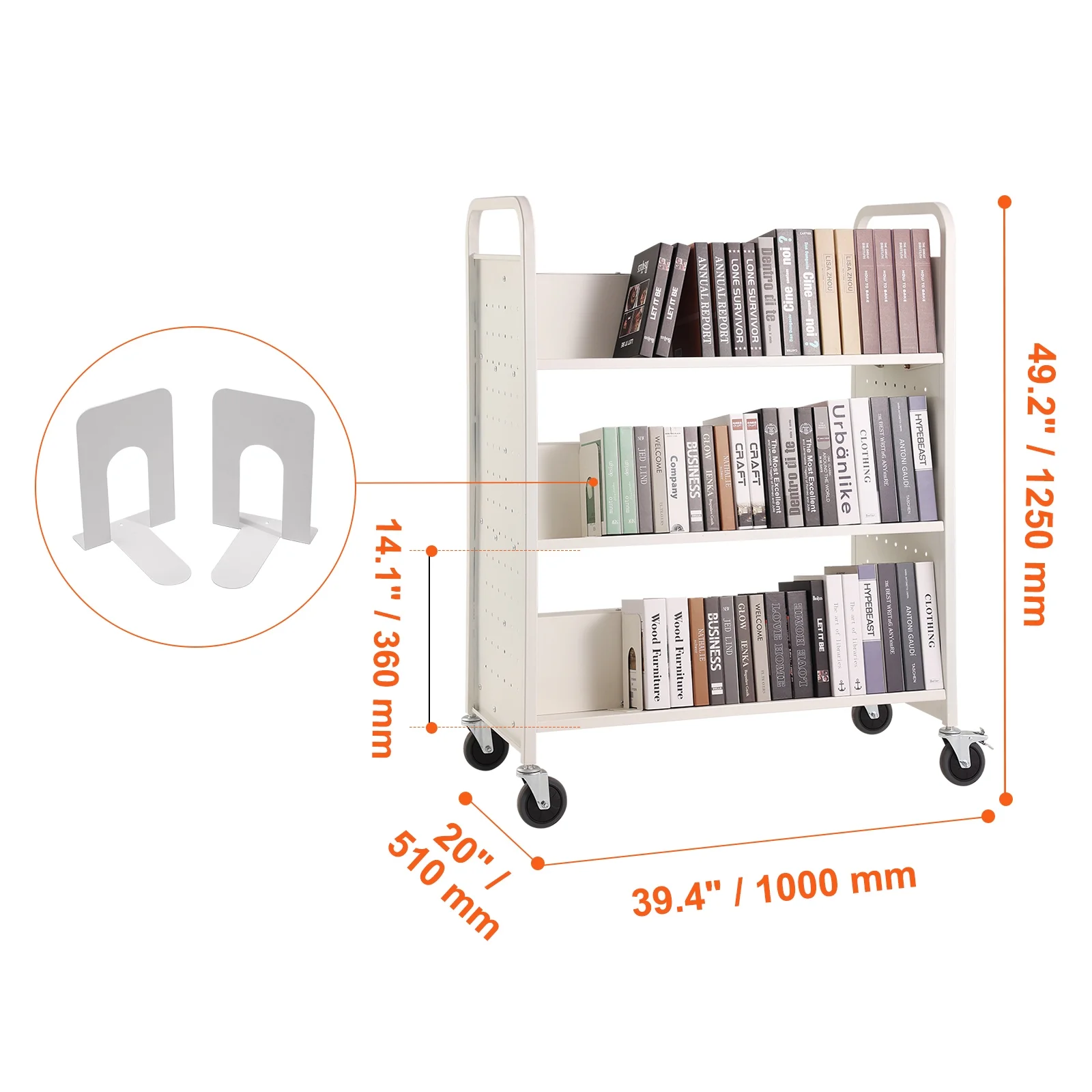 BENTISM Rolling File Cabinets, Boxes & Carts, Steel White - Image 3