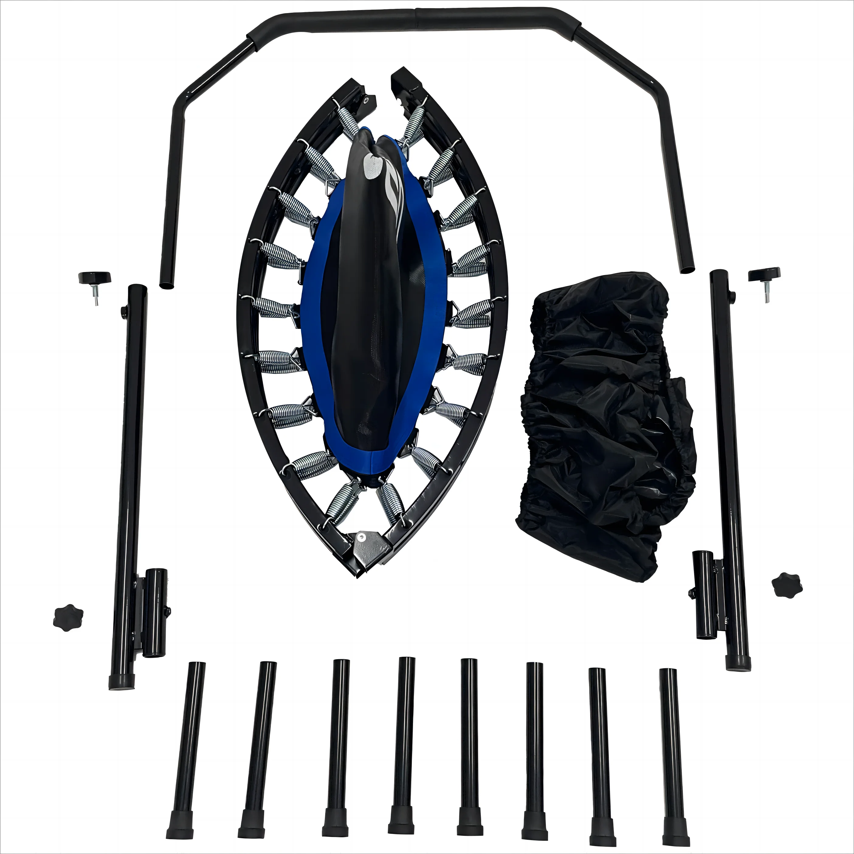 48" Foldable Mini Trampoline Max Load 450lbs, Fitness Rebounder with Adjustable Foam Handle, Exercise Trampoline for Adults/Kids Indoor/Garden Workout - Image 9