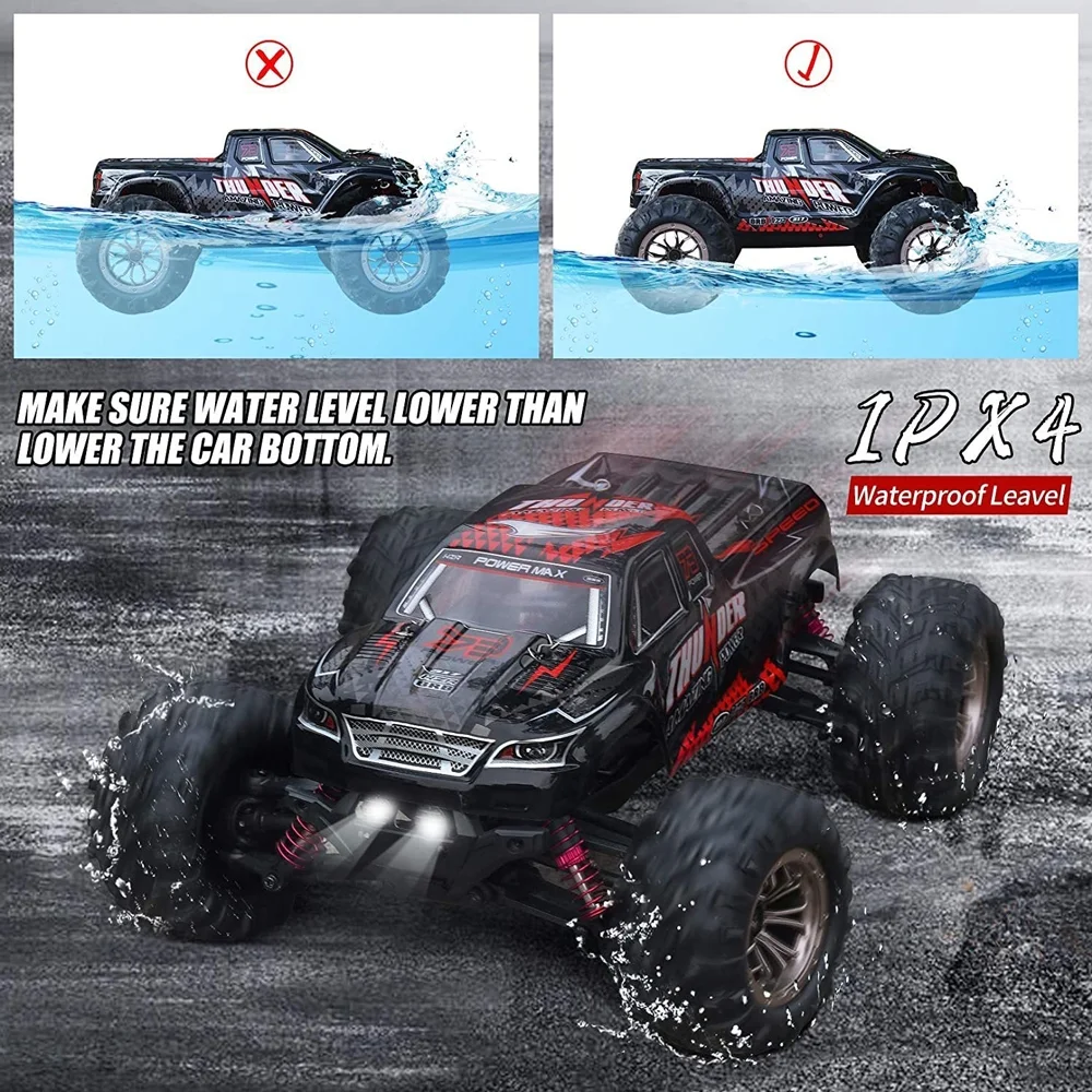 Beefunni RC Cars Remote Control Car for Boys, 2.4 GHZ High Speed Racing Car, 1:16 RC Trucks 4x4 Offroad with Headlights Gift for Kids Adults - Image 8