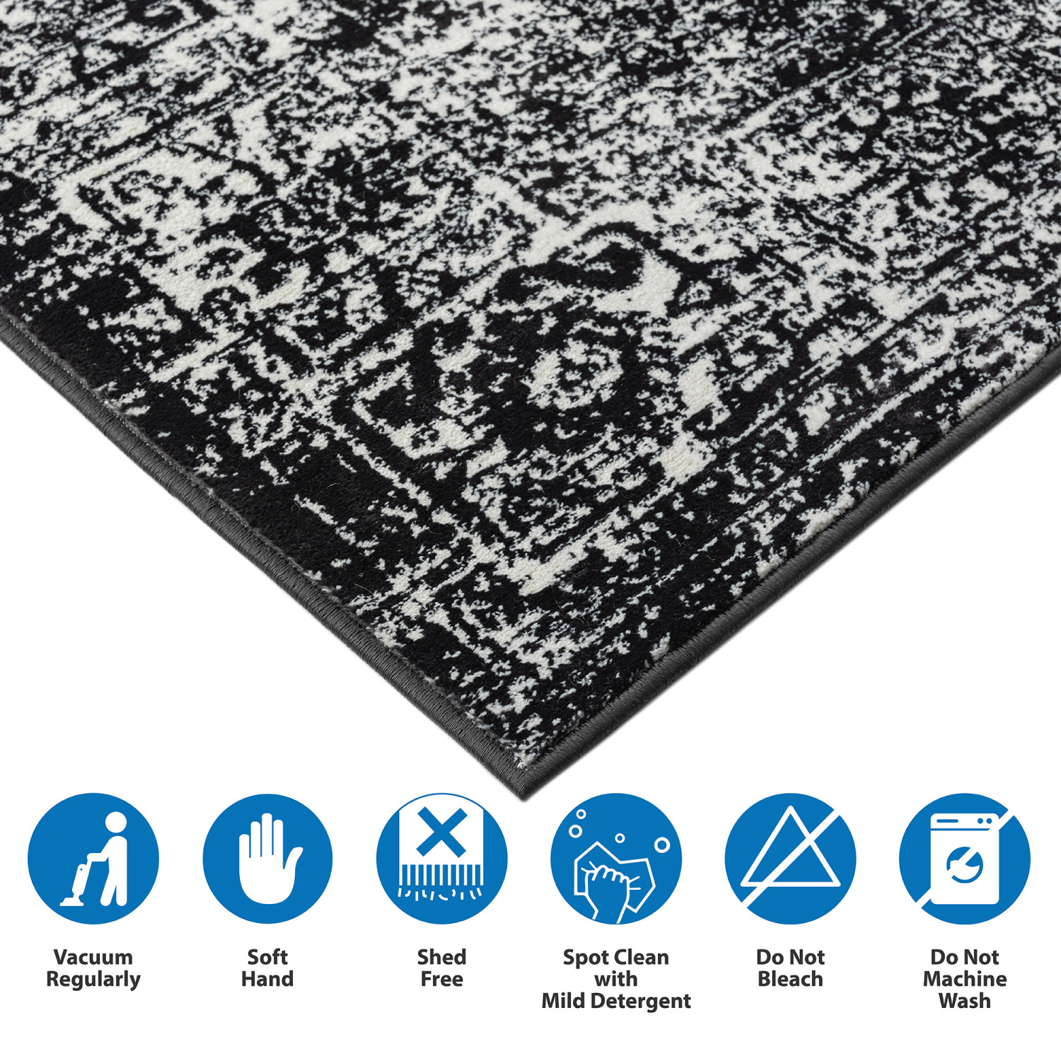 JDZDESIGN Distressed Vintage Persian Woven Area Rug - Image 7