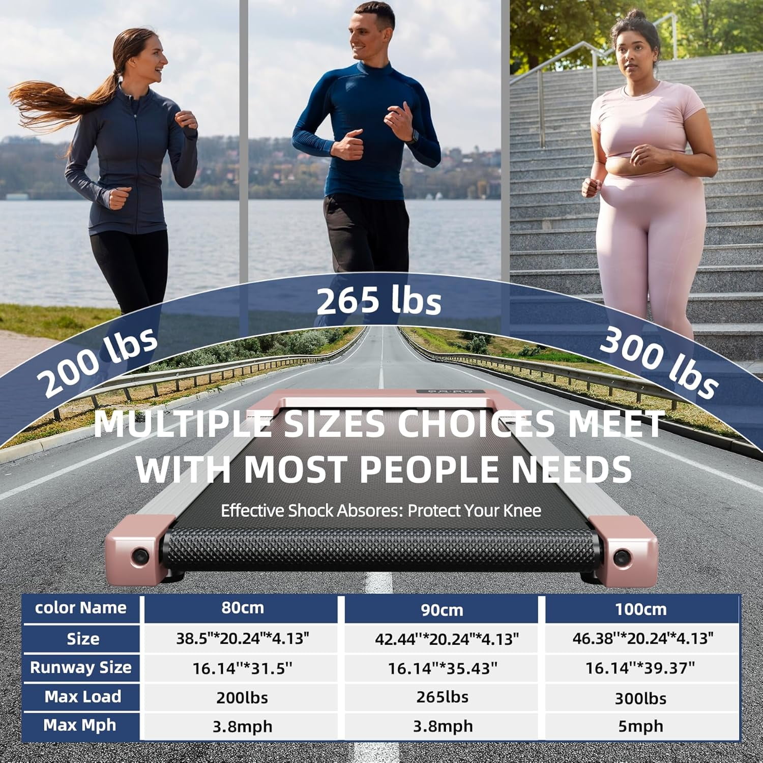 YDZJY Walking Pad, 0.6-3.8 mph Portable Under Desk Treadmill with Remote & Smart APP, 2.5 HP Ultra-Quiet Jogging Machine for Office Home(Pink) - Image 7