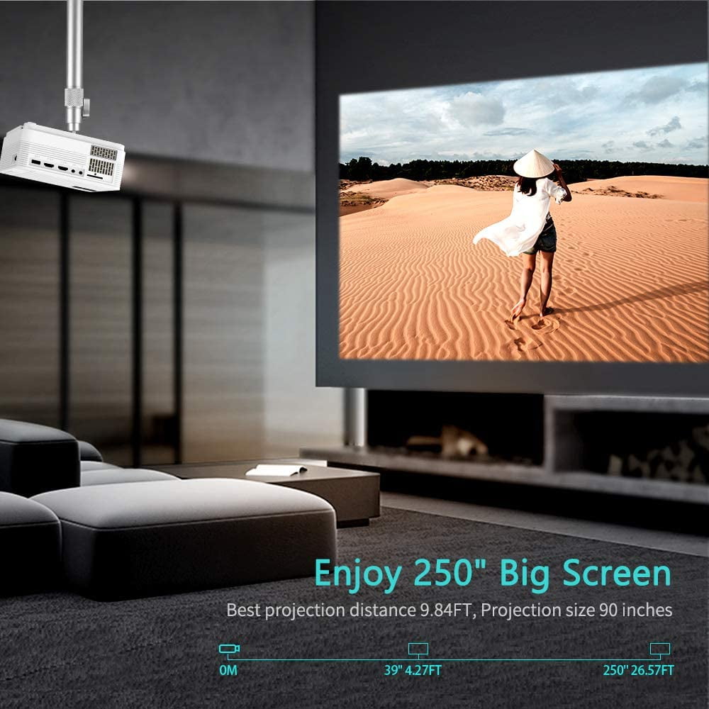 VANKYO Leisure 470 Mini Projector with Synchronize Smart Phone Screen, Full HD 1080P Supported and 250’’ Display, 4000 Lux WiFi Portable Projector Compatible with TV Stick, PS4, HDMI, VGA, TF, AV, USB - Image 7