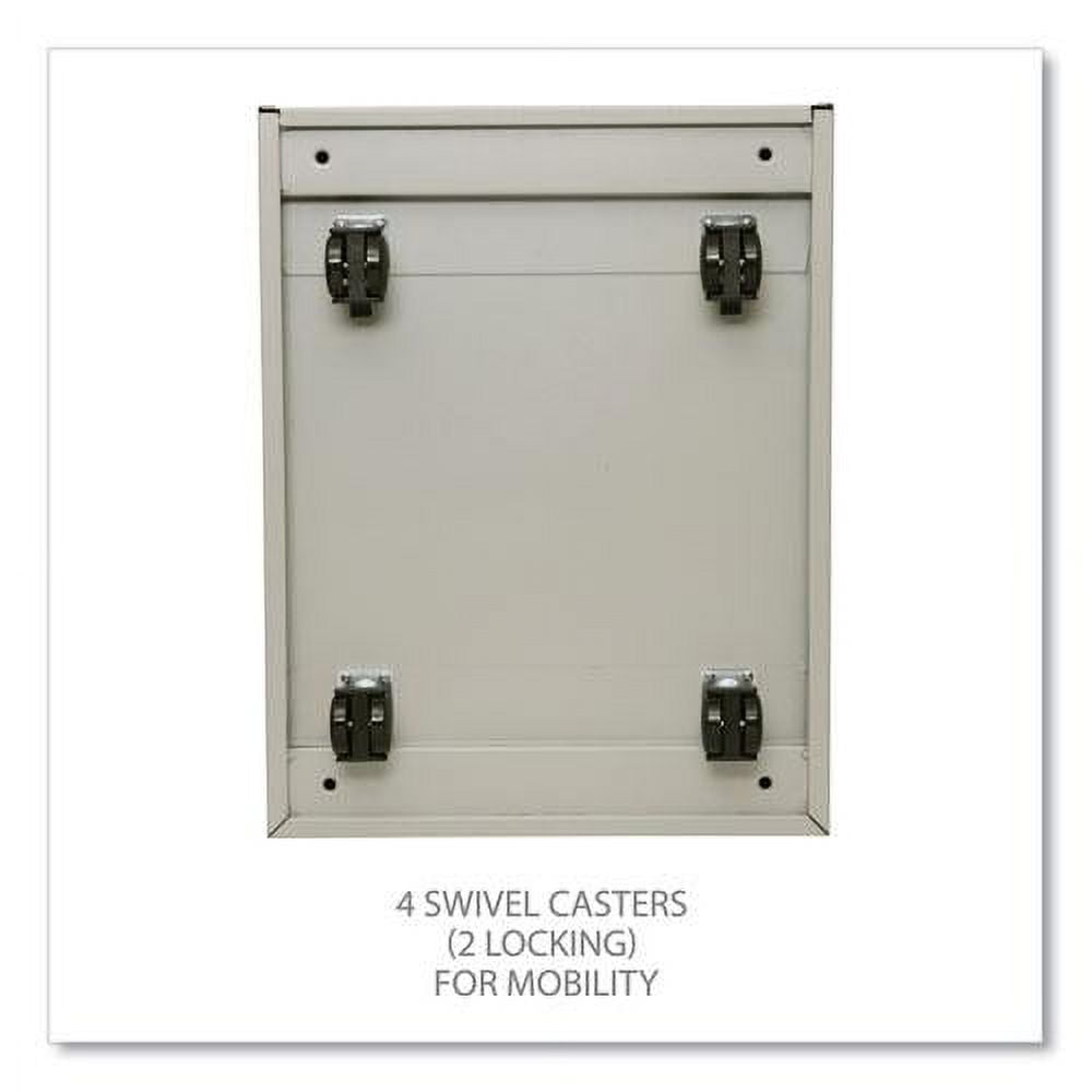 Alera 3 Drawers Vertical Lockable Filing Cabinet, Putty - Image 8