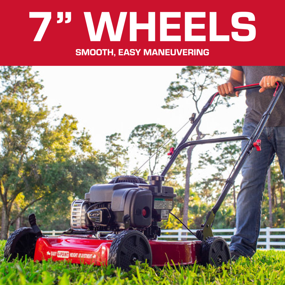 Hyper Tough 20" 125cc Gas Powered Walk-Behind Push Lawn Mower with Briggs & Stratton Engine, Red - Image 7