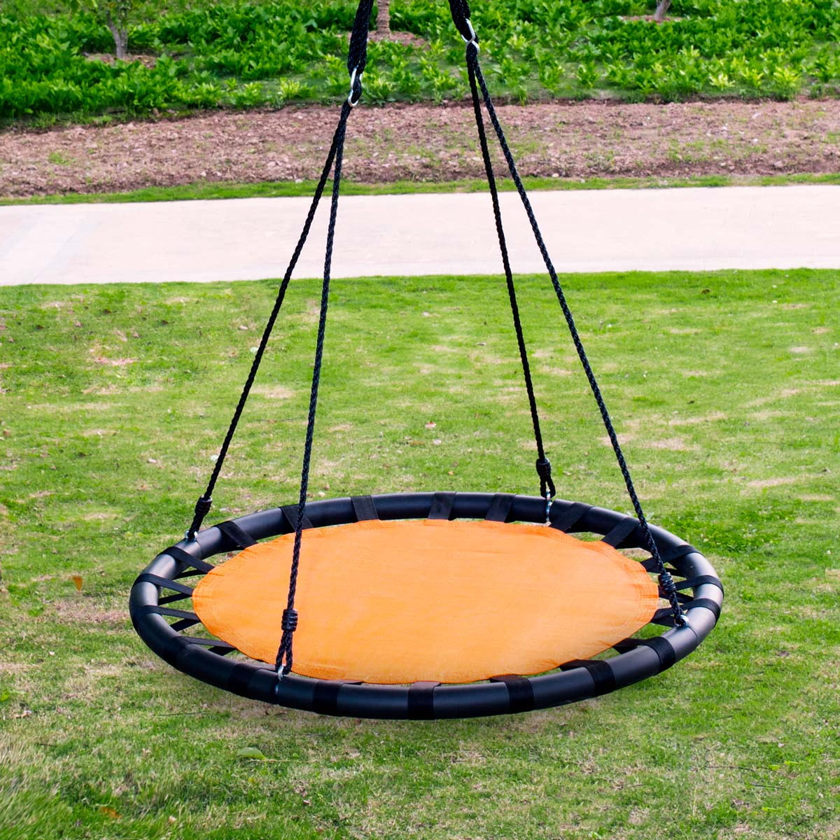 Clevr 40" Tree Net Web Saucer Round Swing, Adjustable 71" Height Rope, 600 lbs - Image 3