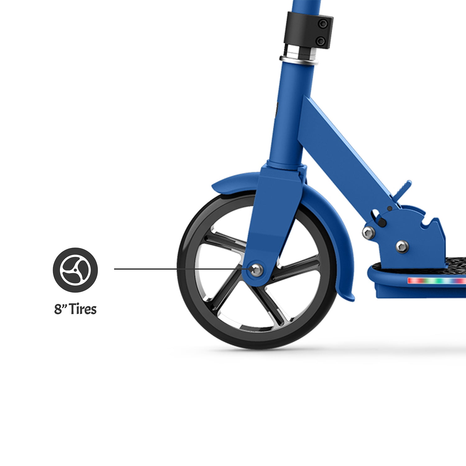 Jetson Jumbo 2 Wheel Light Up Scooter Adjustable Kick Ride On Toy for Kids, Blue - Image 4