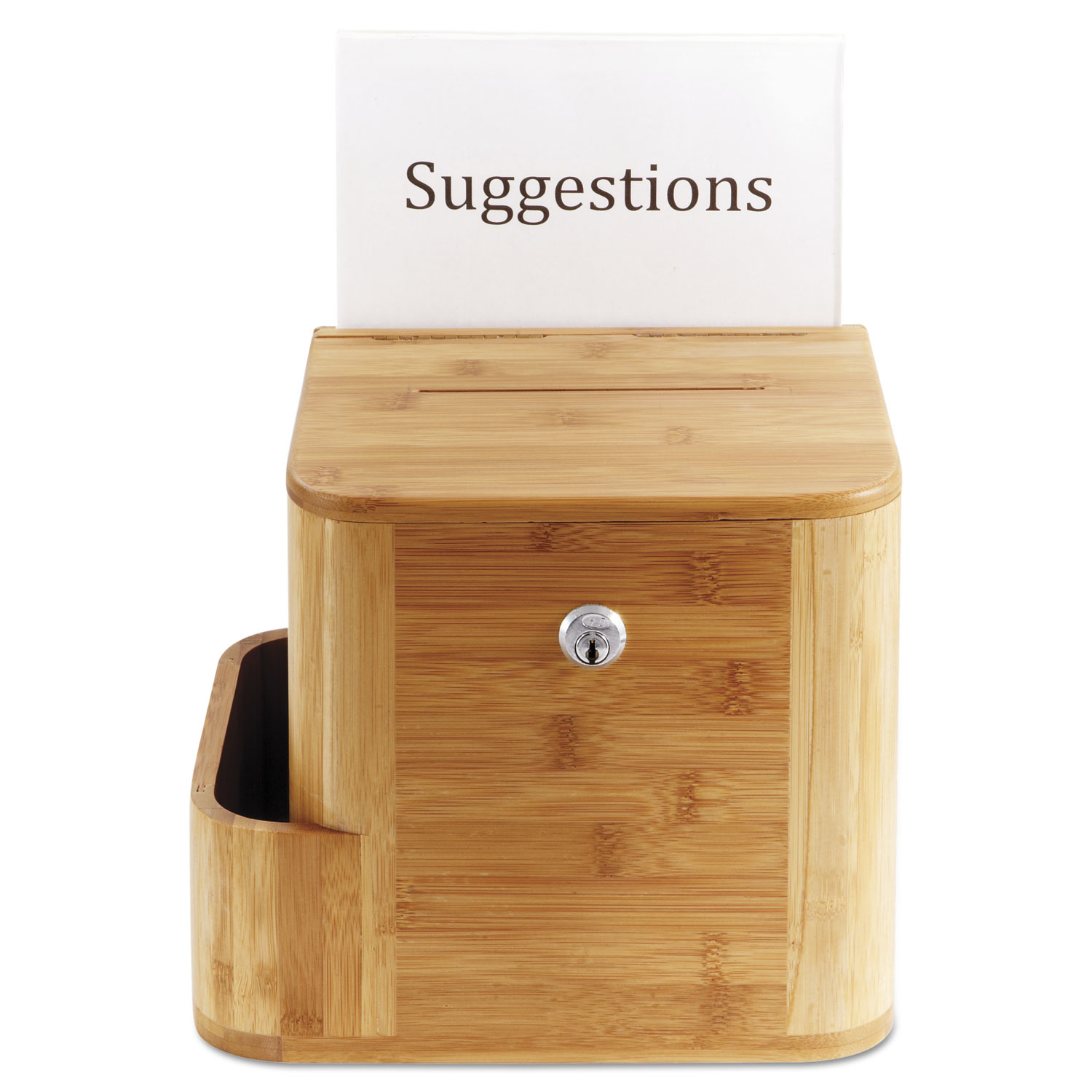 Safco, SAF4237NA, Bamboo Suggestion Box, 1 Each, Natural - Image 4