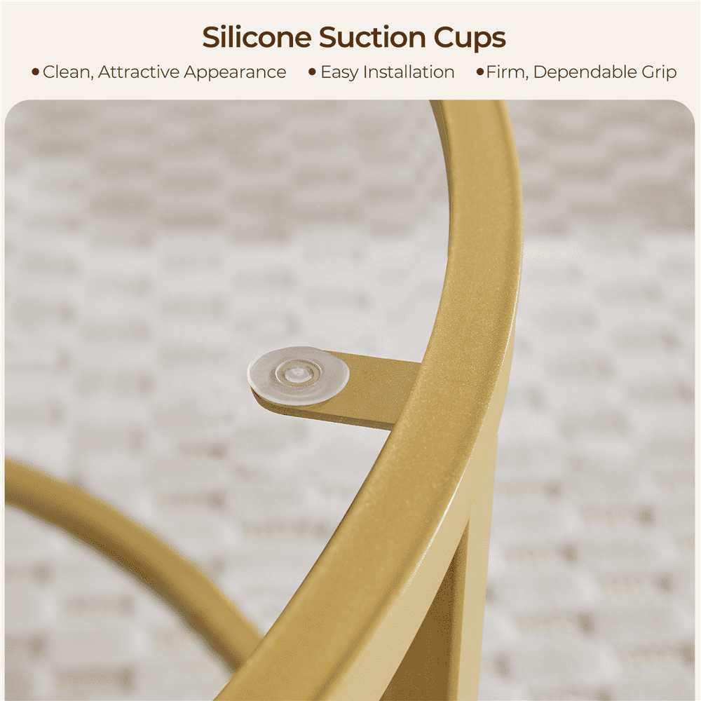 Renwick Round Glass Top Coffee Table for Livingroom, Gold - Image 10