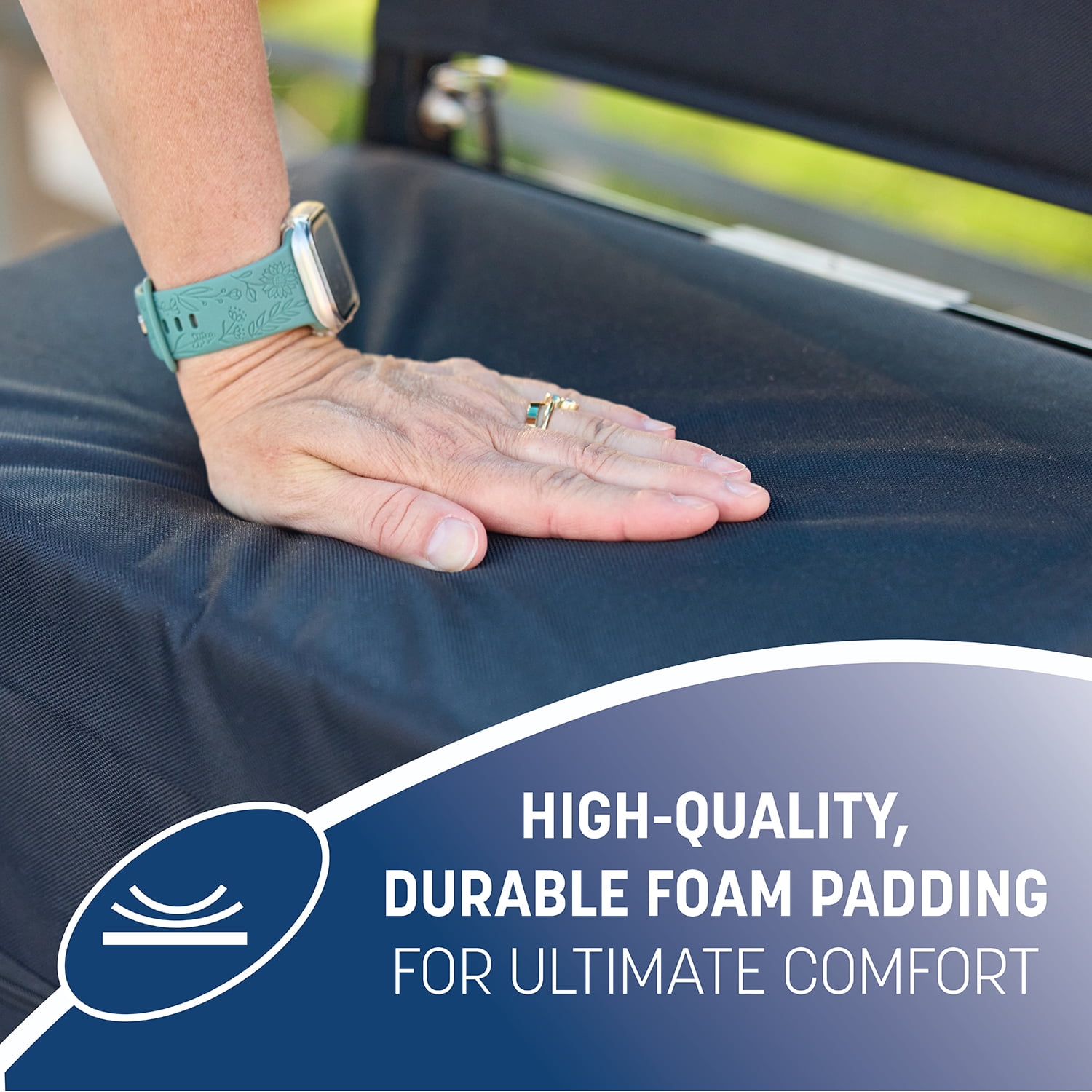 Skywalker Sports Foldable and Portable Stadium Seat, Cushion for Bleachers, Back Support - Image 9