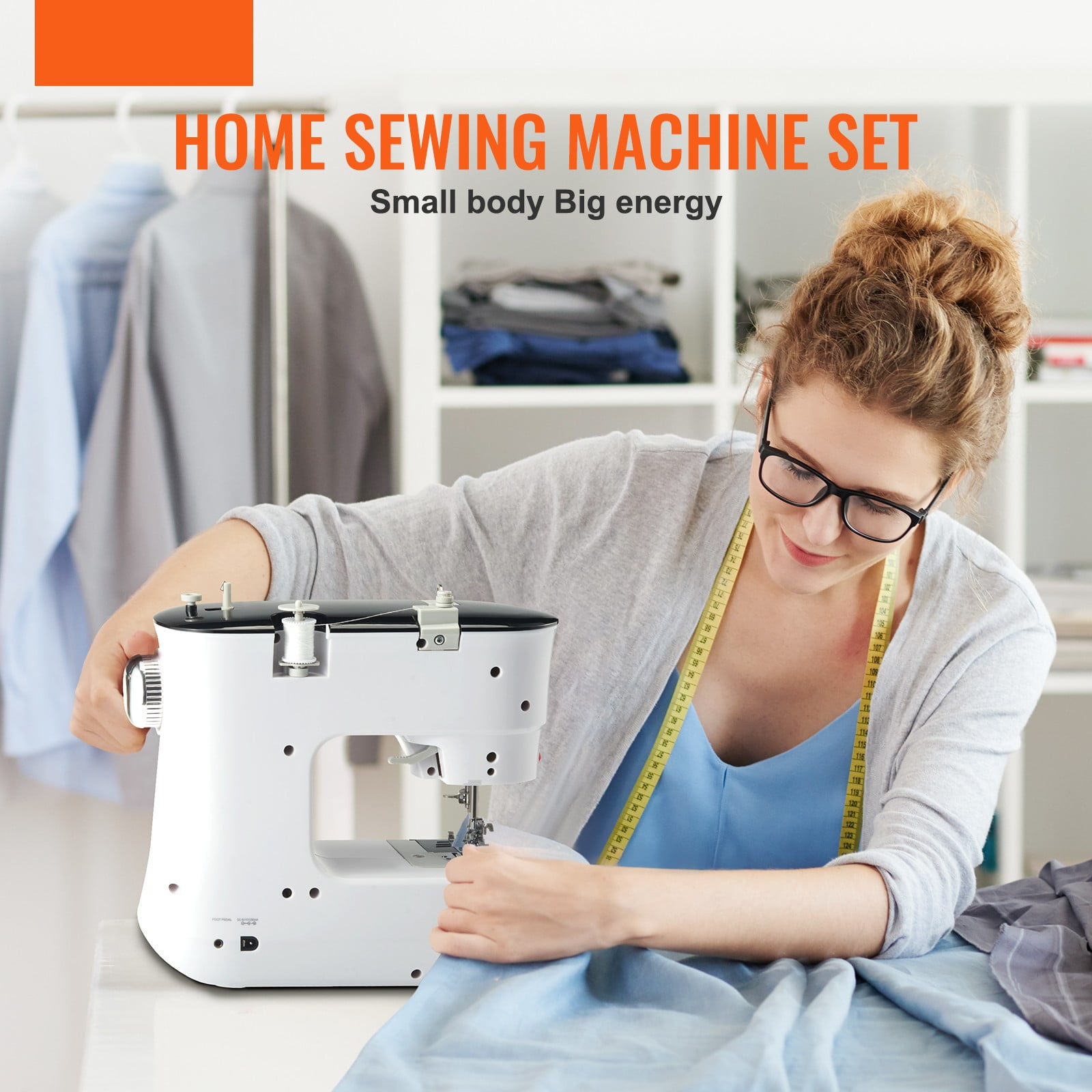 BENTISM Sewing Machine for Beginners, Portable Household Sewing Machine 12 Built-in Stitches and Reverse Sewing, Dual Speed Kids Sewing Machine Extension Table Foot Pedal with Foot Pedal & Sewing Kit - Image 6