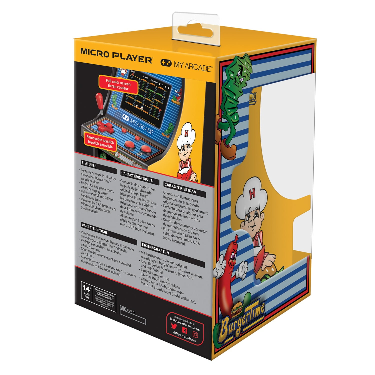 6" Retro Burgertime Micro Arcade - Image 5
