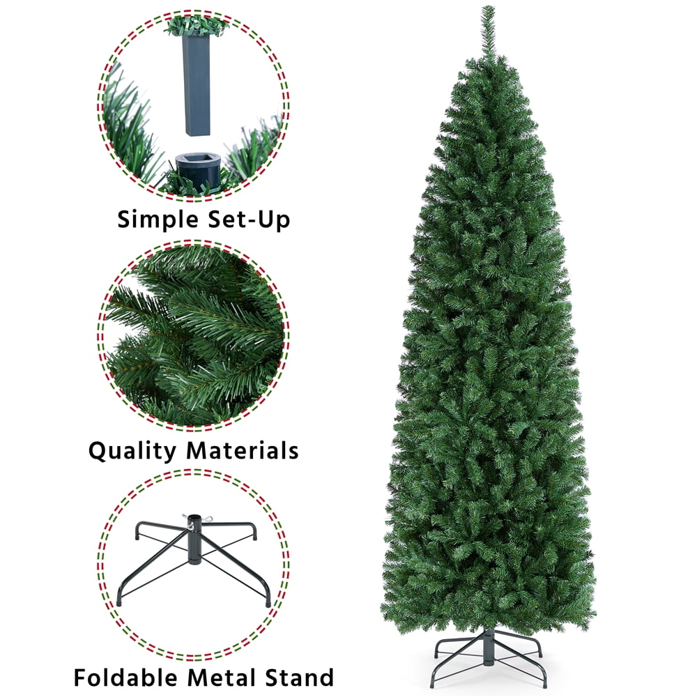 Renwick 7.5 Ft Full Green Pencil Christmas Tree - Image 6