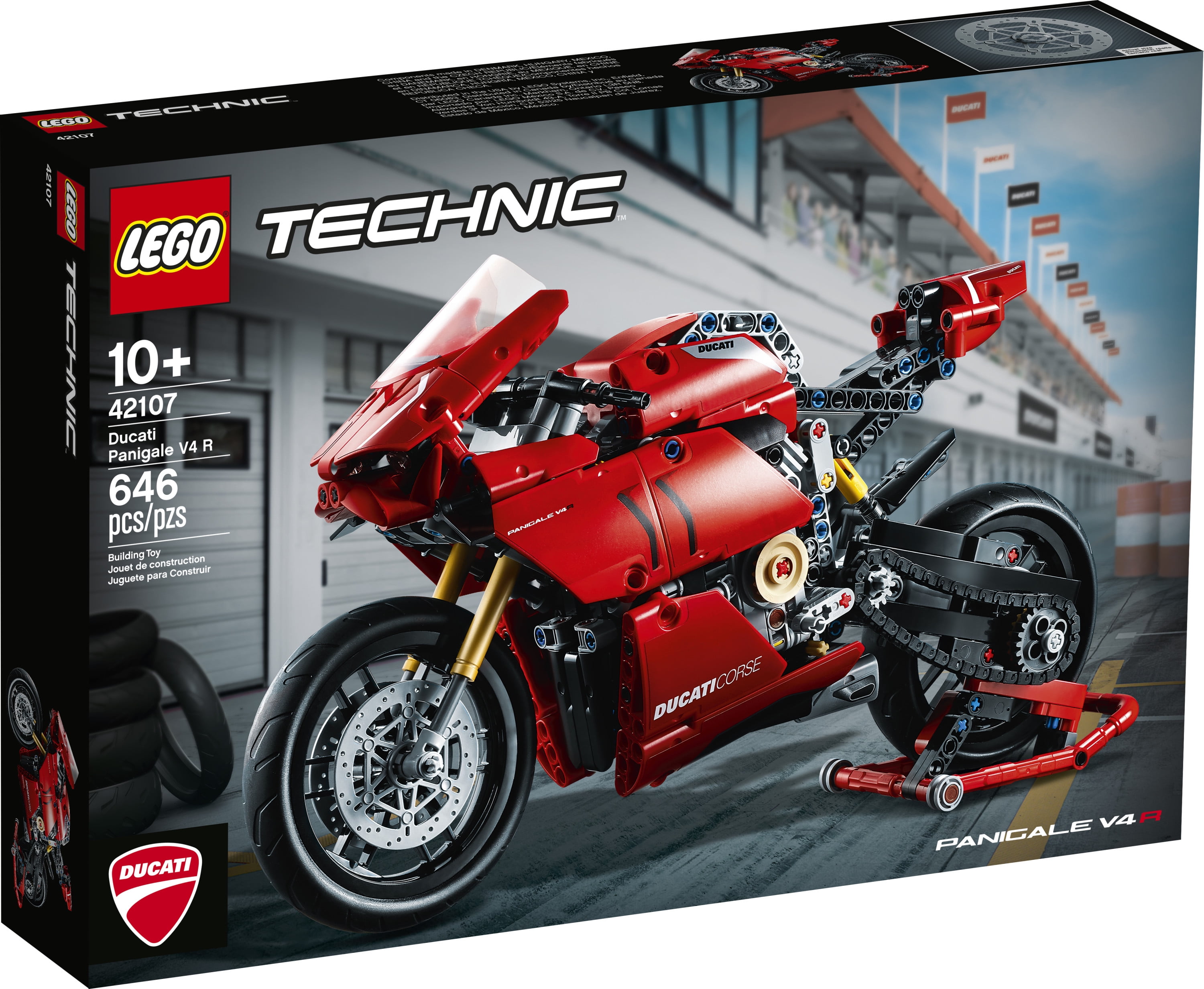 LEGO Technic Ducati Panigale V4 R 42107 Motorcycle Toy Building Toy Ages 10+ (646 pieces) - Image 4