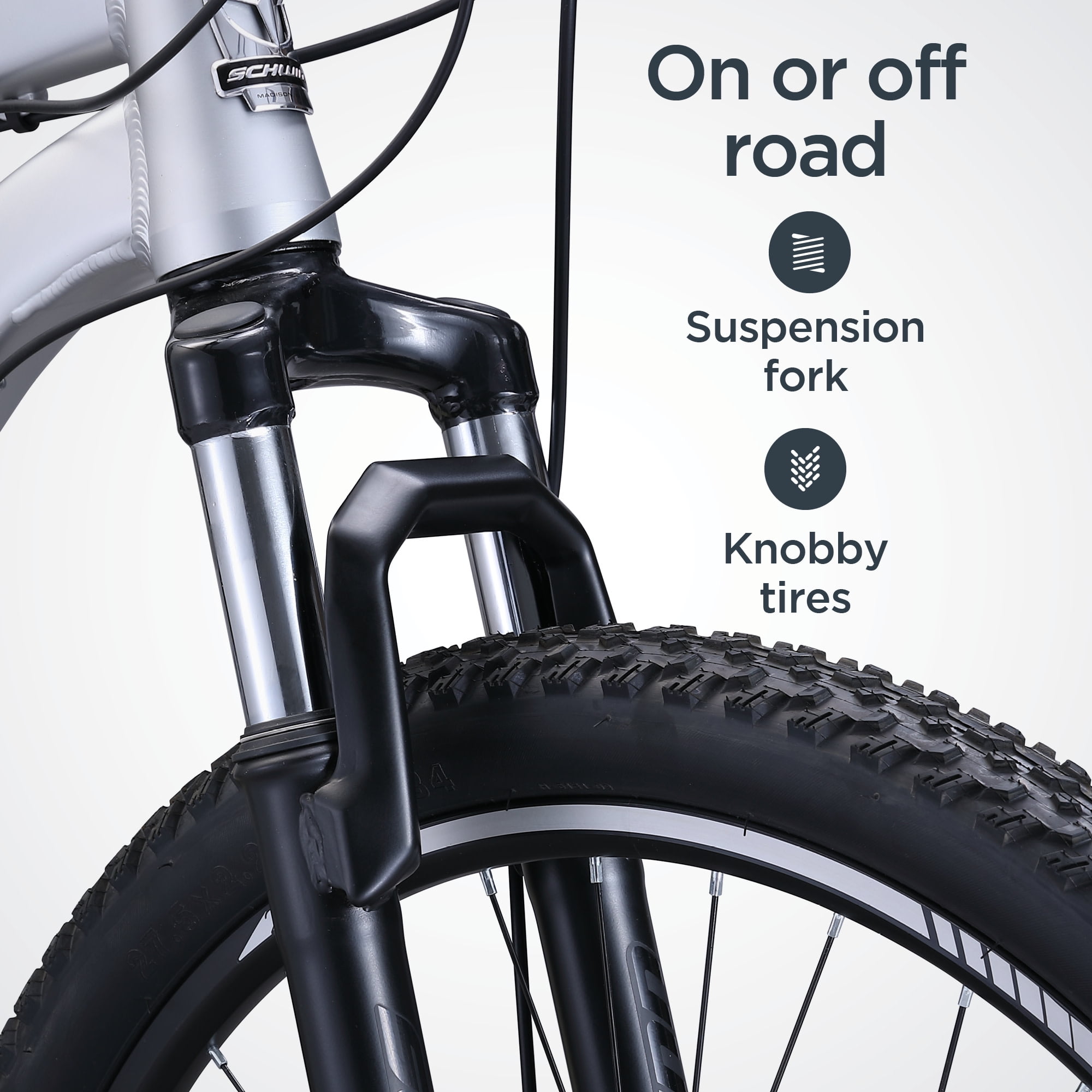 Schwinn AL Comp Mountain Bike, 27.5-in. Wheels, 21 Speed Adult Bicycle, Grey - Image 6