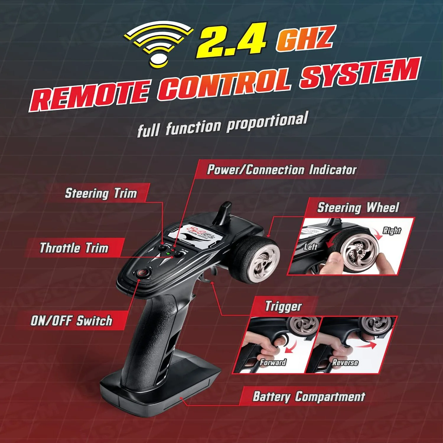 Beefunni RC Cars Remote Control Car for Boys, 2.4 GHZ High Speed Racing Car, 1:16 RC Trucks 4x4 Offroad with Headlights Gift for Kids Adults - Image 7