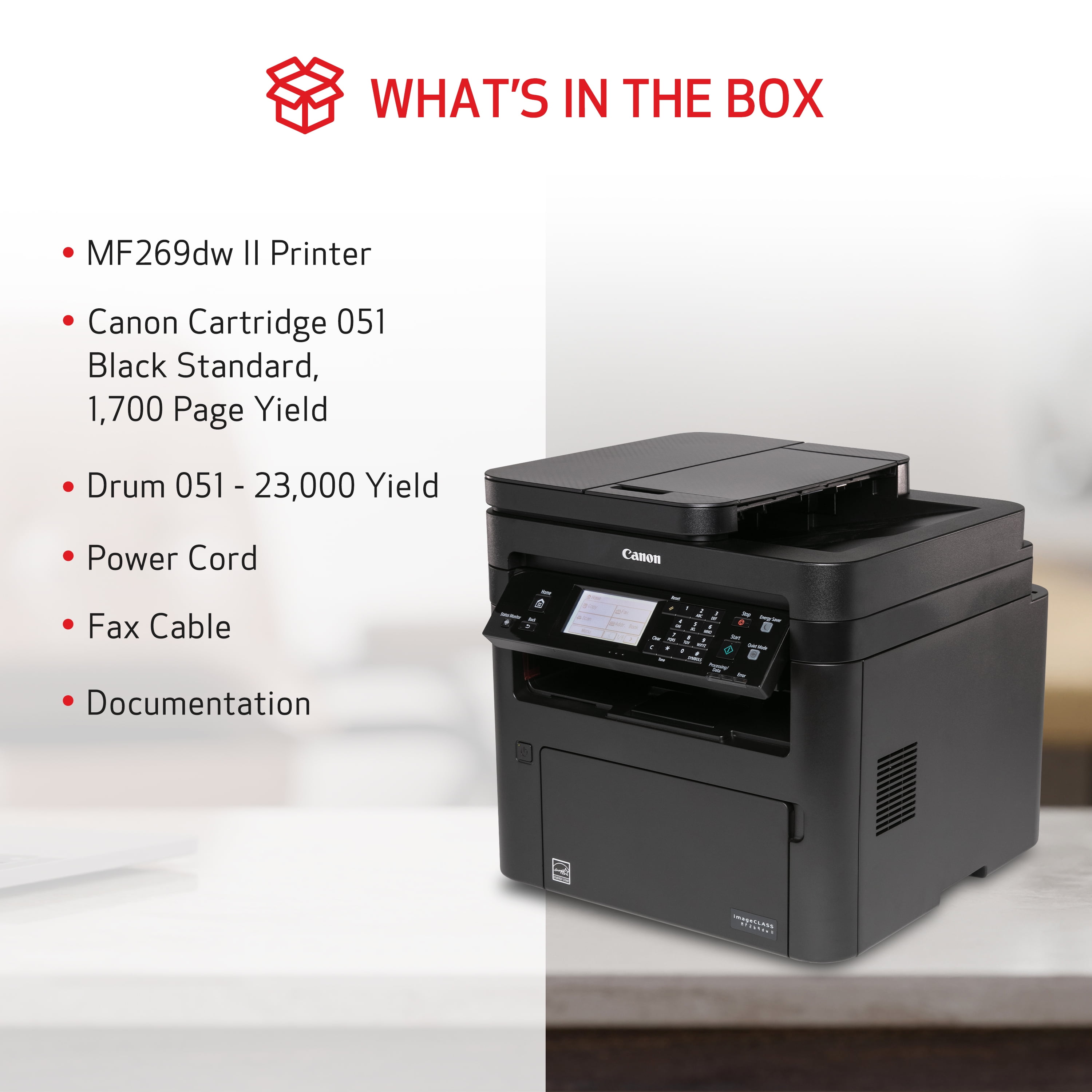 Canon imageCLASS MF269dw II - All in One, Wireless, Duplex Laser Printer, Monochrome - Image 6