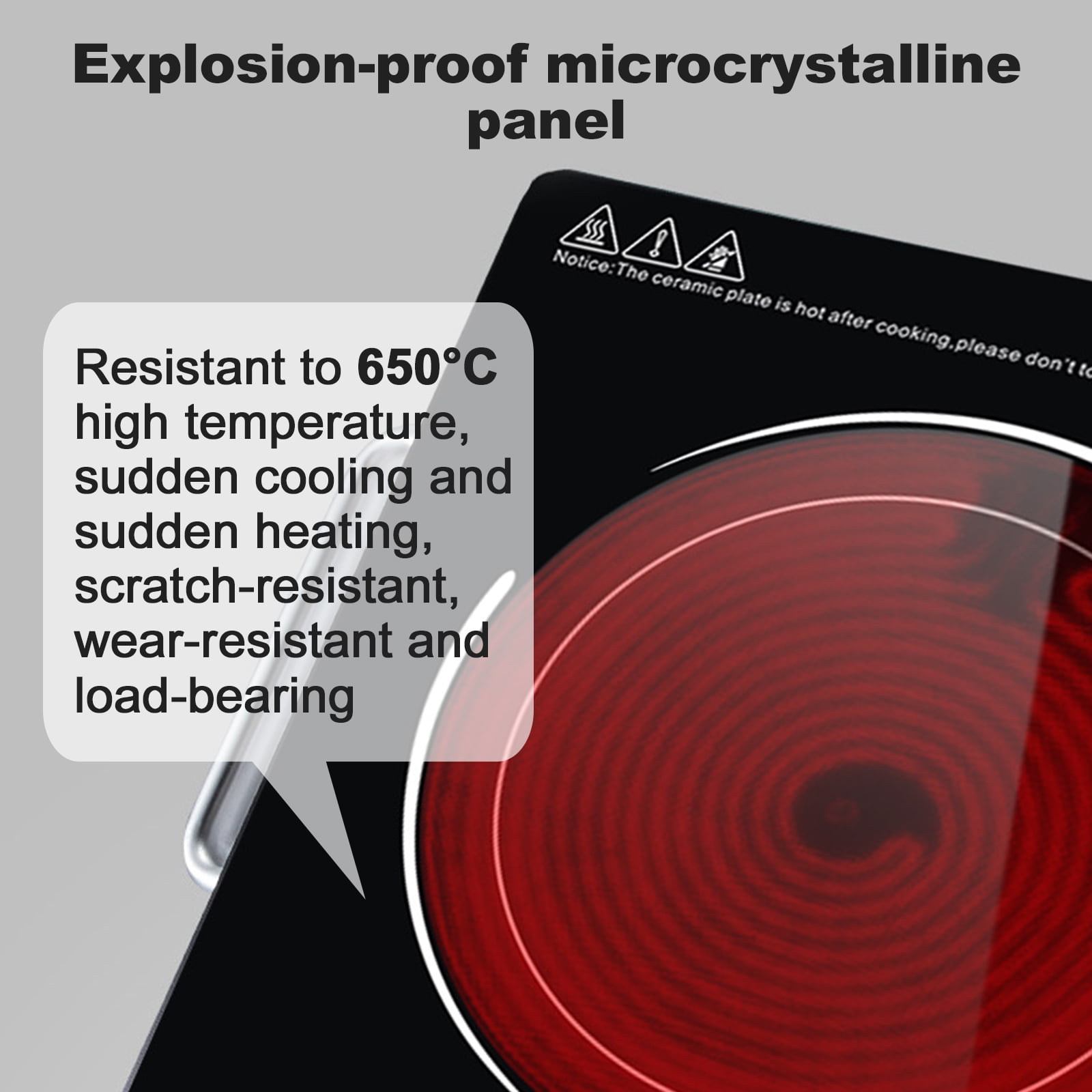 Wobythan 3500W Electric Hot Plate Ceramic Stove Infrared Induction Cooker Home Cooktop Cooking Furnace US 110V - Image 3