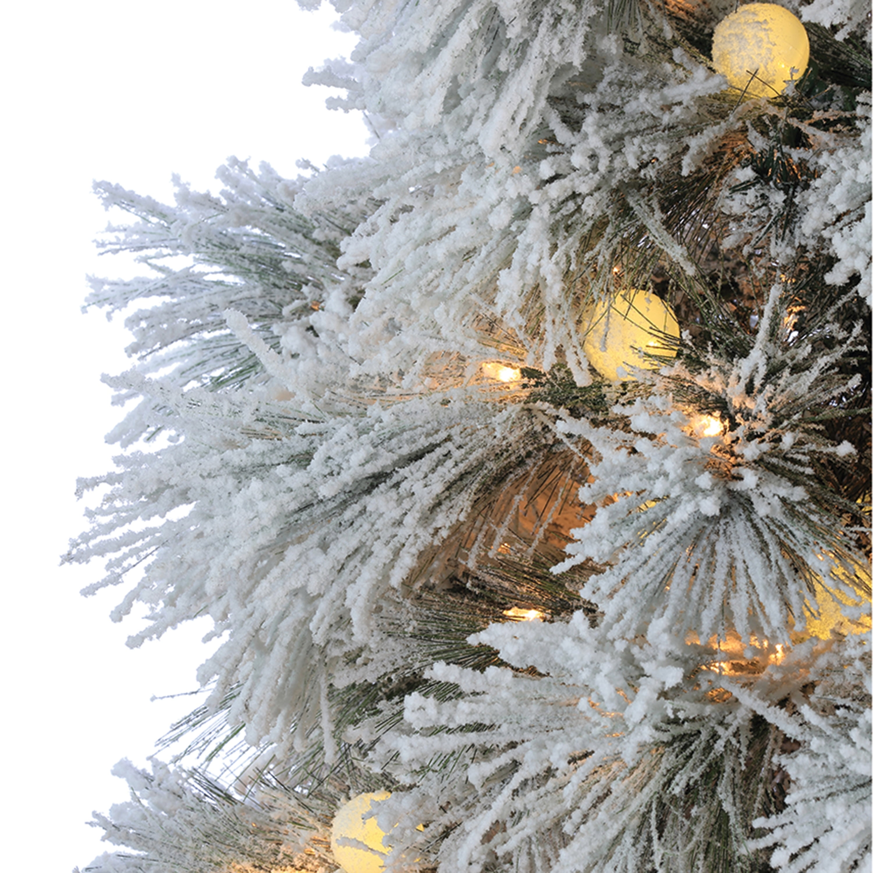 7.5 ft. Pre Lit Warm White LED Heavily Flocked Northern Pine - Image 4