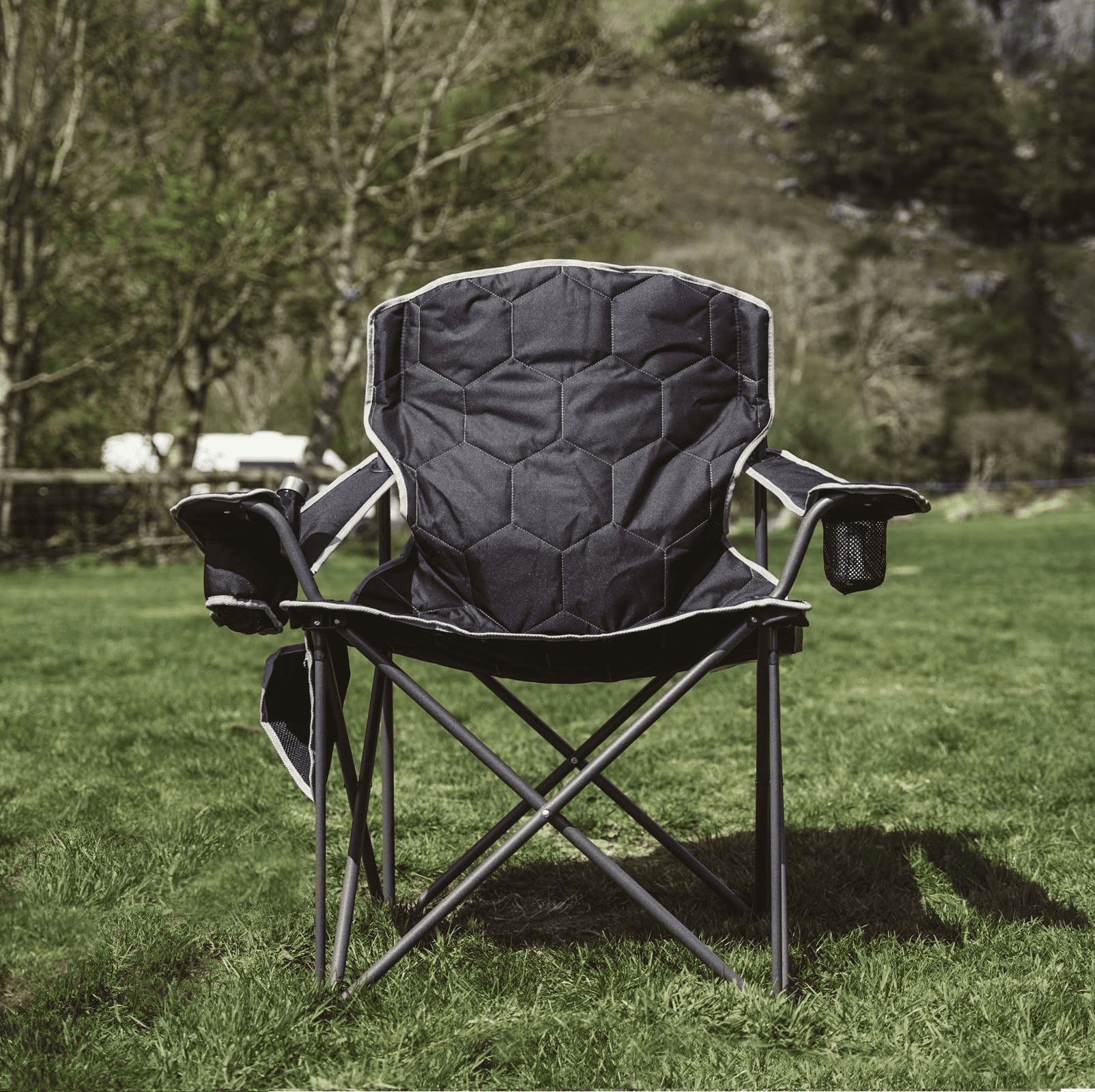 Sunnyfeel XXL Oversized Padded Camping Chair, Heavy Duty 500 LBS, Ideal for Tall People Above 6'4, Grey - Image 6