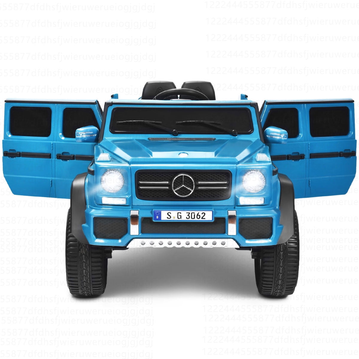 Costway Mercedes Benz 12V Electric Kids Ride On Car RC Remote Control W/Trunk, Blue - Image 6