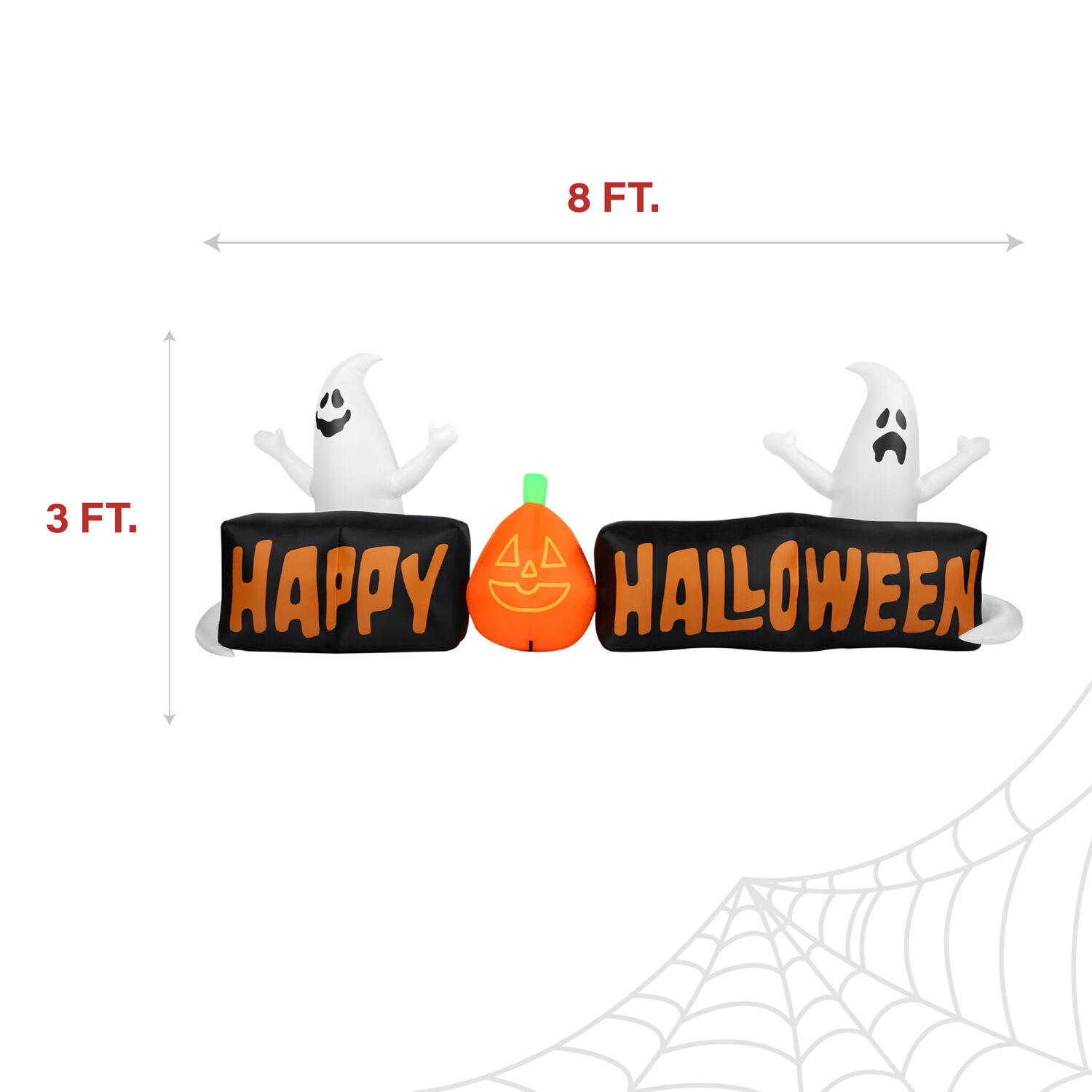Haunted Hill Farm 3 Ft Happy Halloween Sign, Halloween Blow Up, Airblown Inflatable, 840148726505 - Image 3