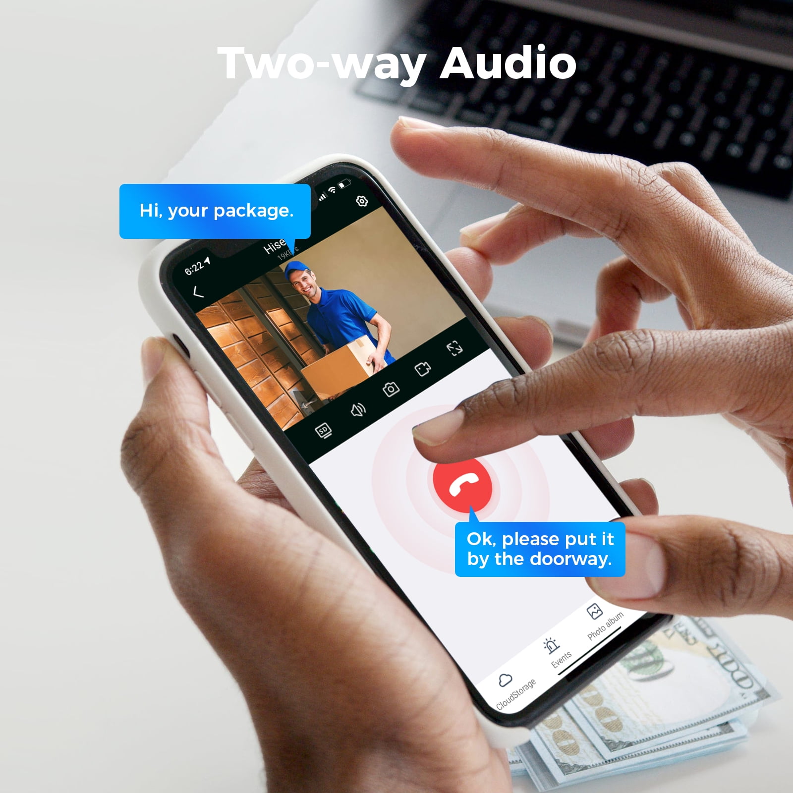 Hiseeu 3MP Wireless Wi-Fi Security Camera System, Color Night Vision, Motion Detection,2- Way Audio,IP66 Waterproof, for Indoor Outdoor, No HDD - Image 9