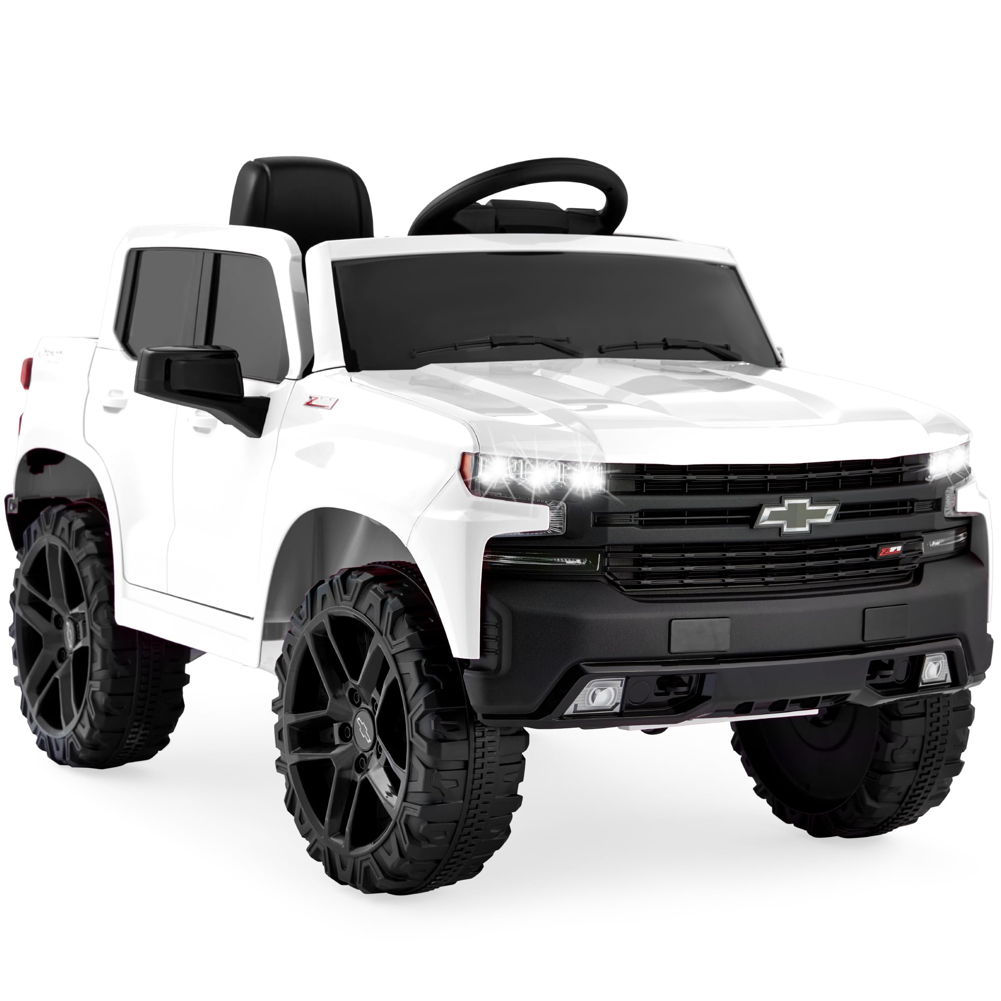 Best Choice Products 12V 2.5 MPH Licensed Chevrolet Silverado Ride On Truck Car Toy w/ Parent Remote Control - White - Image 4