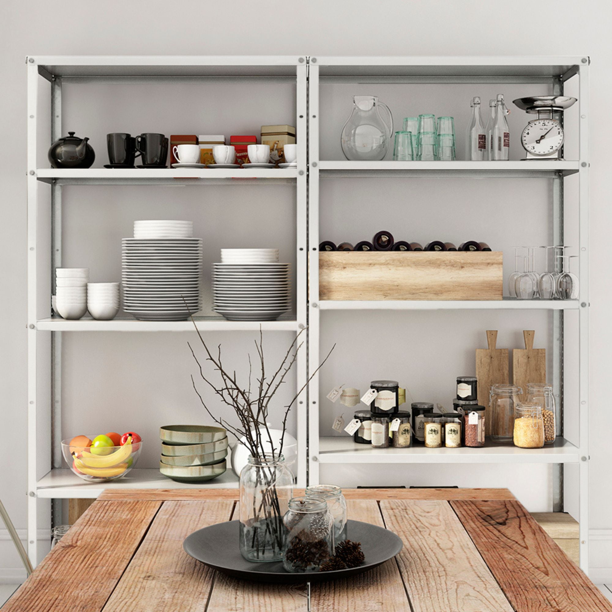 Ar Shelving 5-Tier Powder-Coated Metal Decorative Household Storage Shelving Unit Bookcase in Chick White (36 in. W x 69 in. H x 12 in. D) - Image 8