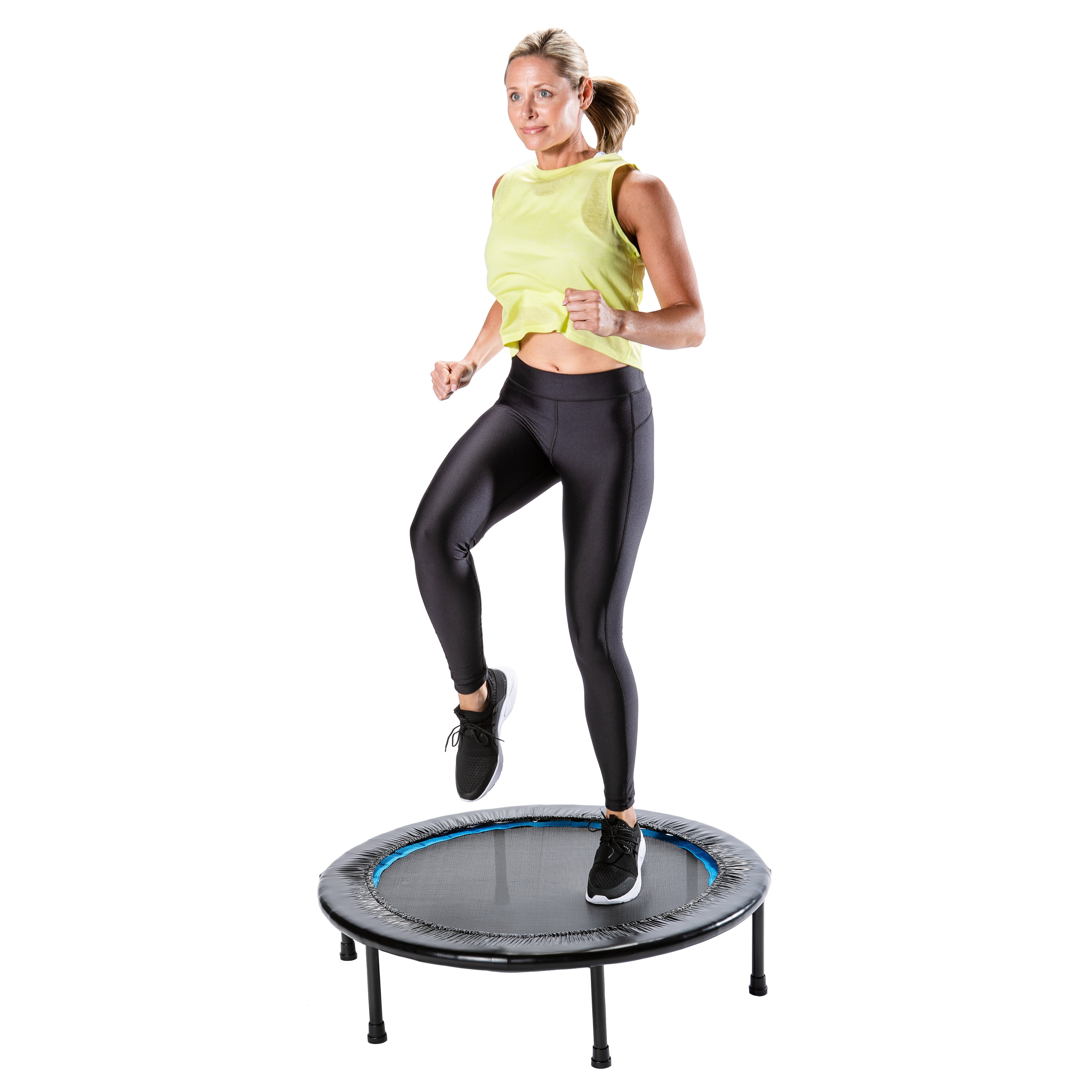 Athletic Works Circuit Trainer Trampoline with Steel Frame, Monitor and Adjustable Incline, 36"Dx12"H, 14 lbs., Black - Image 5