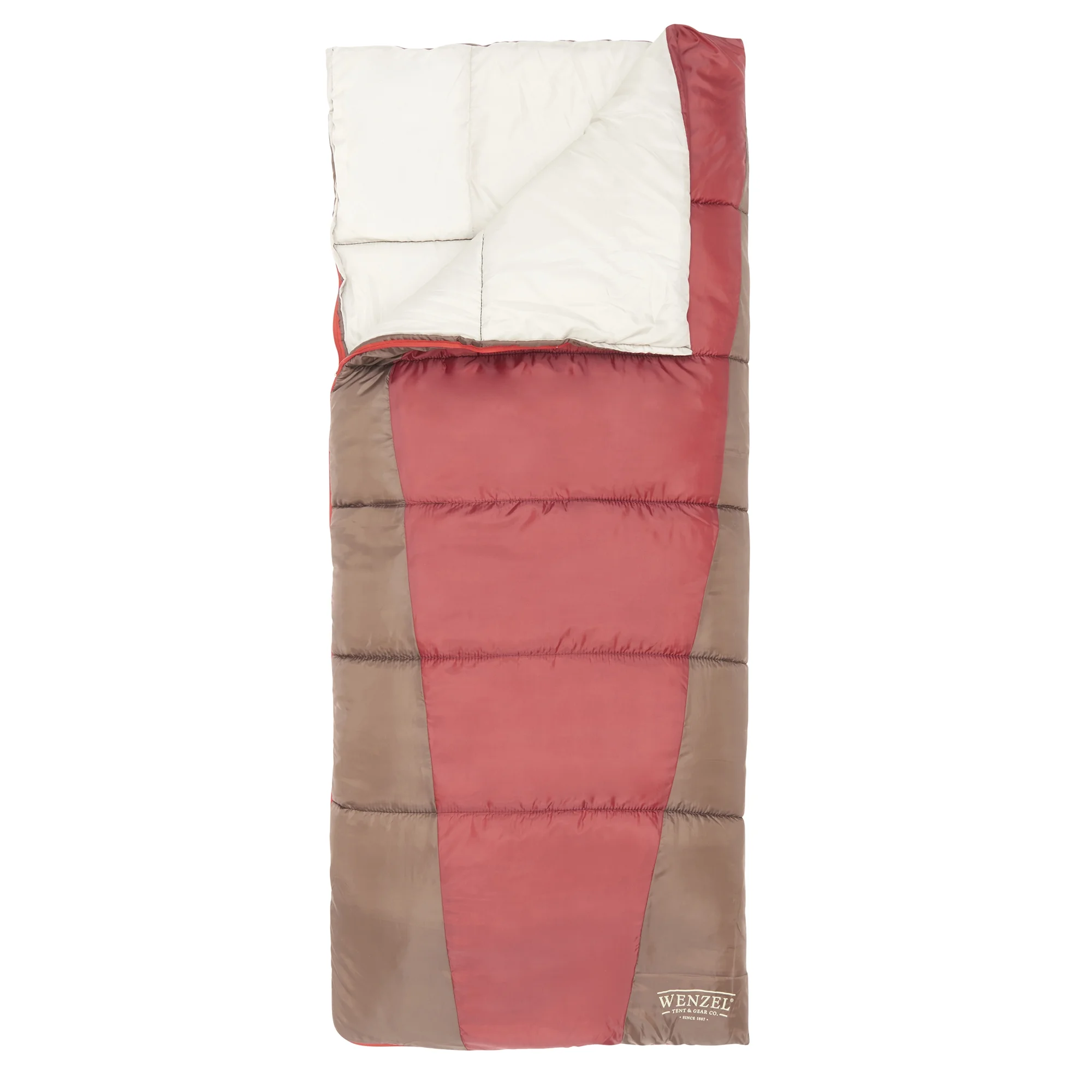 Wenzel Lakeside 40 - 50 Degree Rectangular Sleeping Bag, Red, 78" x 33" - Image 3