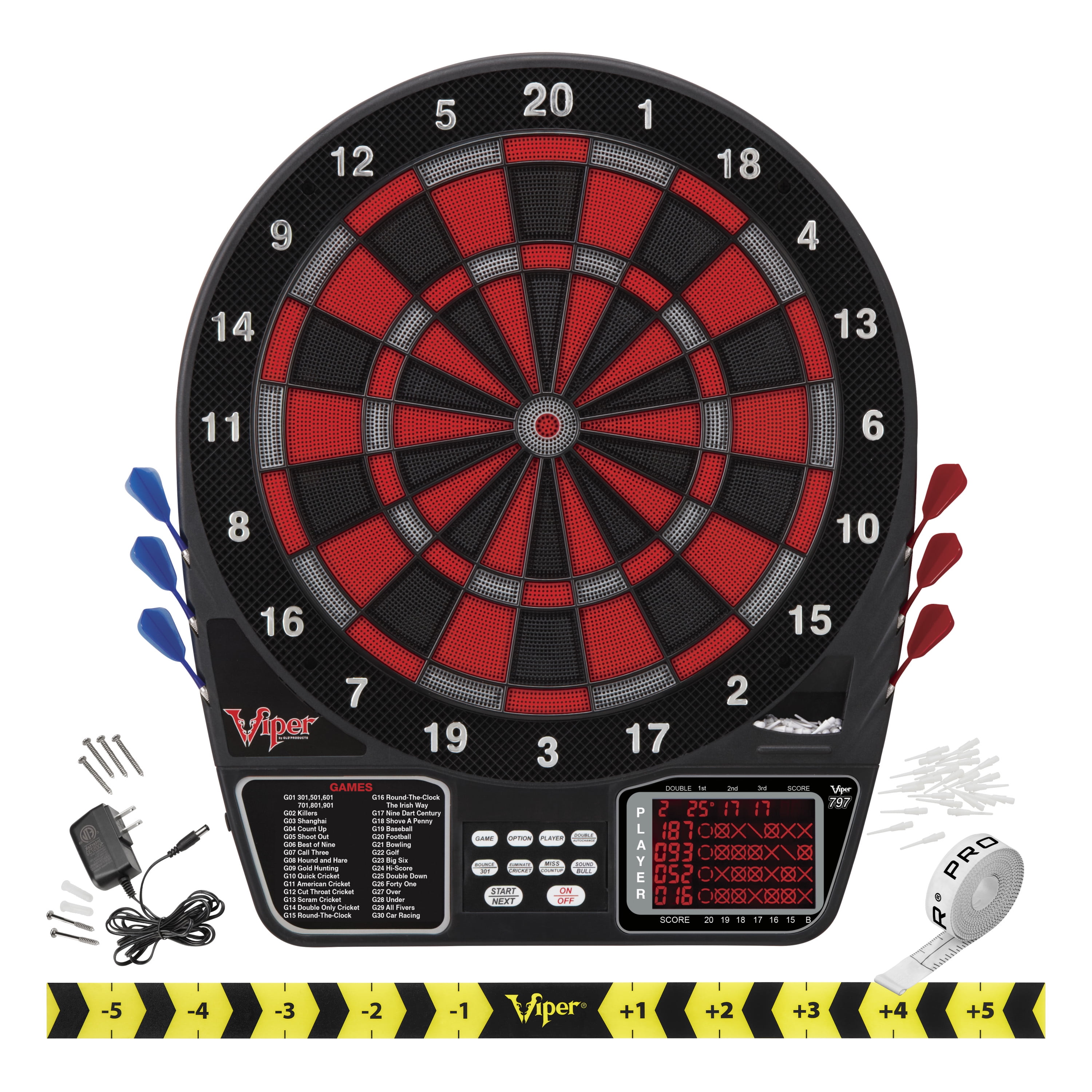 Viper 797 Electronic Dartboard & Sure Grip Black Soft Tip Darts - Image 3