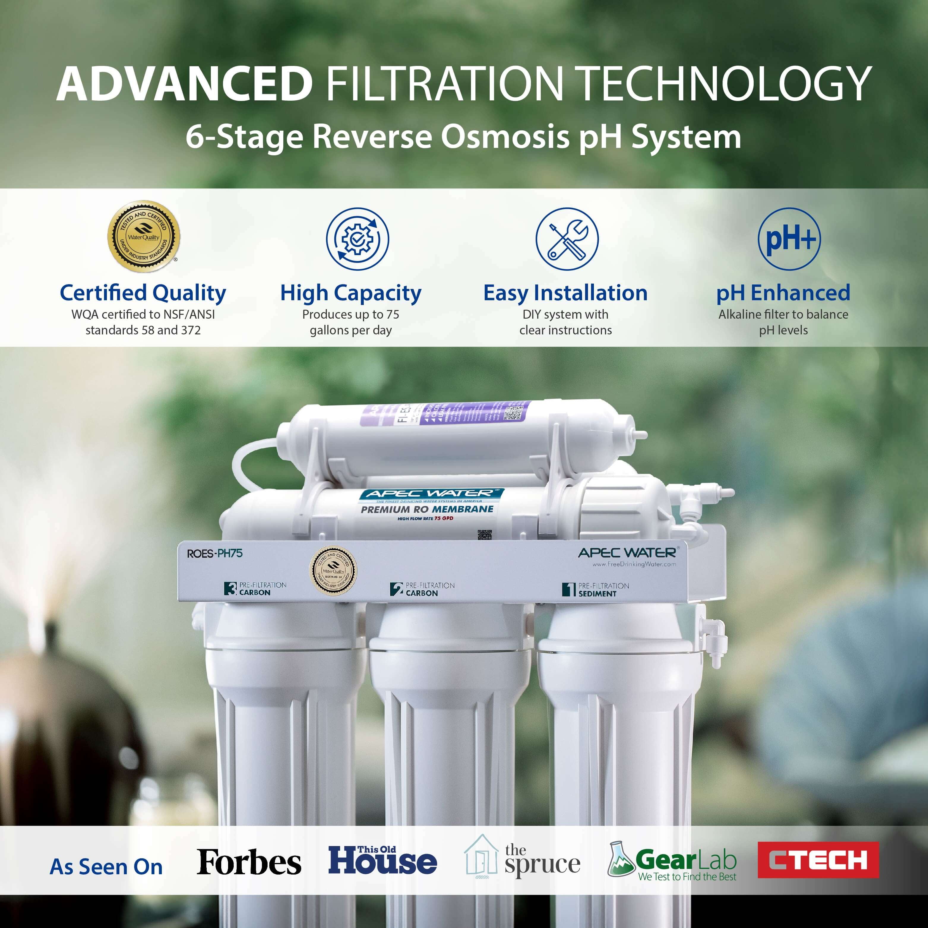 APEC Top Tier Alkaline Mineral Ph+ Ultra Safe Reverse Osmosis Drinking Water Filter System (ESSENCE ROES-PH75) - Image 7