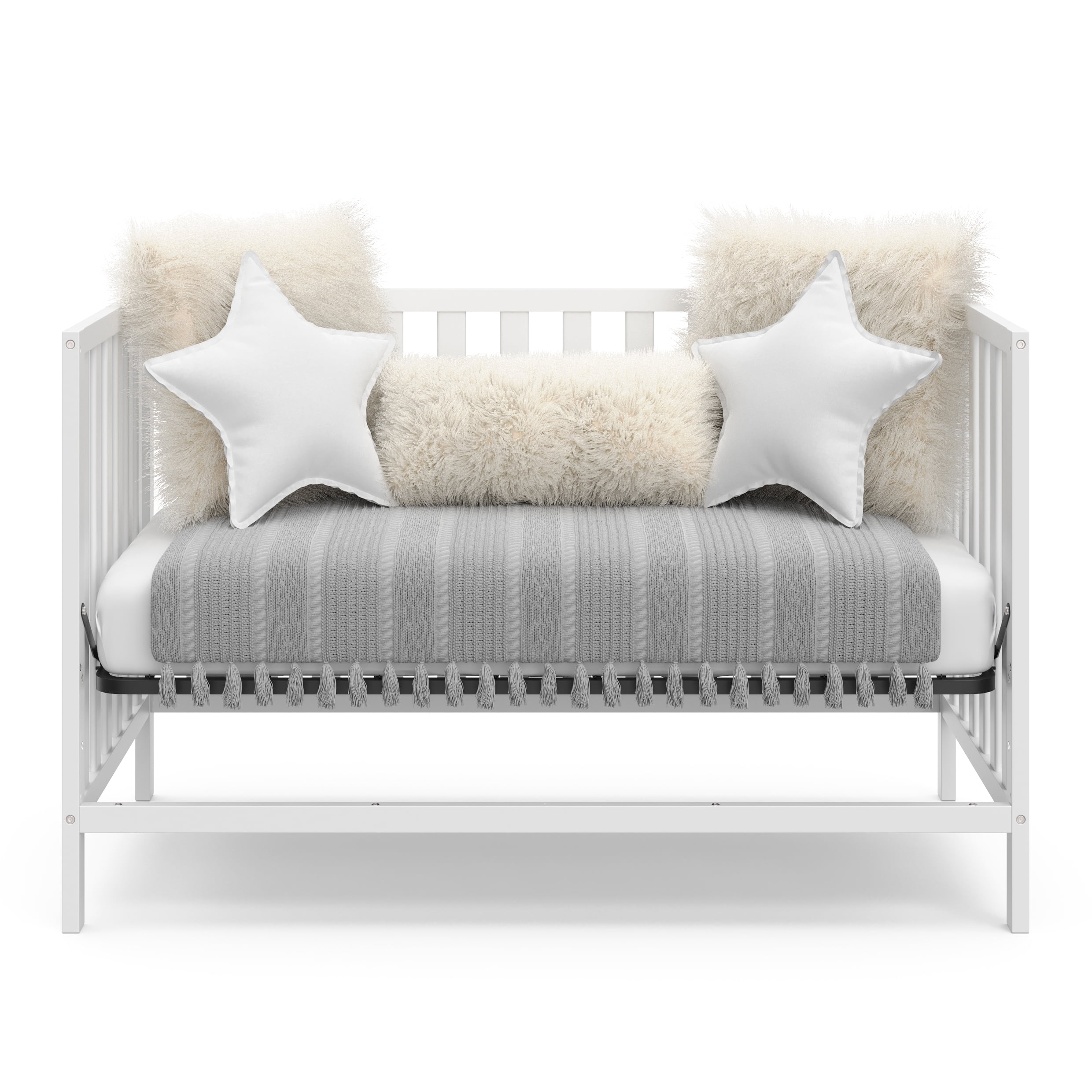 Storkcraft Sunset 4-in-1 Convertible Baby Crib, White - Image 8