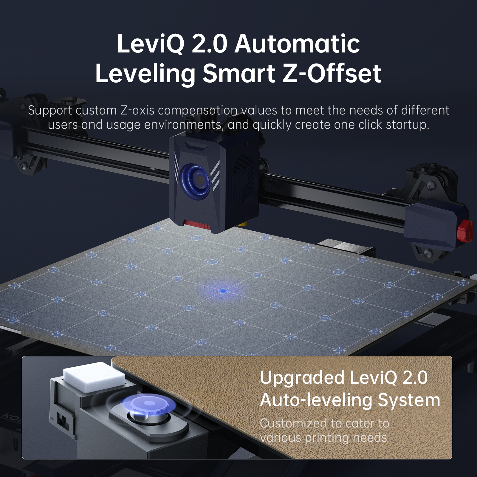 ANYCUBIC Kobra 2 Max, .4.3'' Screen Smart Easy Use Vibration Compensation 3D Printer, Large Printing Volume 88L 420*420*500mm - Image 9