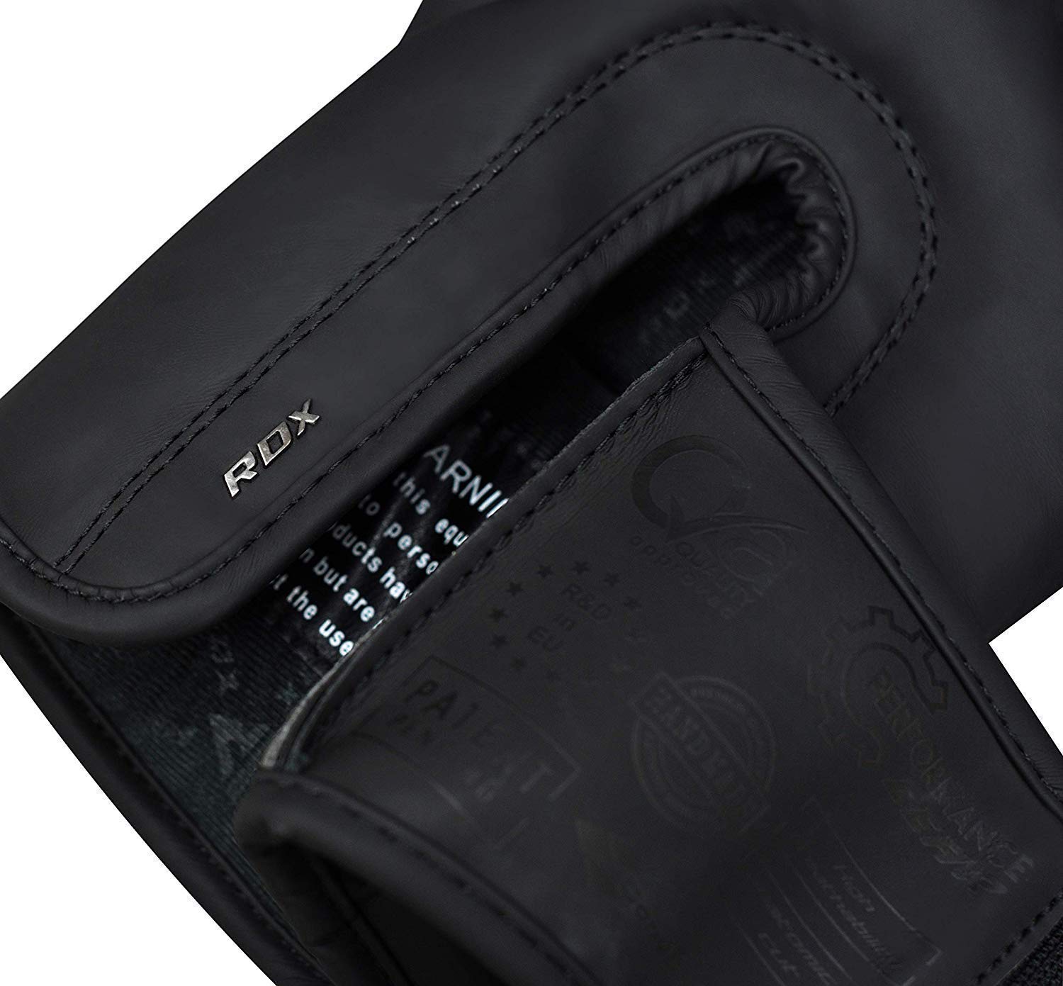 RDX Boxing Pads and Gloves Set, Matte Black Convex Skin Leather Hook and Jab Target Focus Mitts with Punching Gloves, 14oz - Image 5