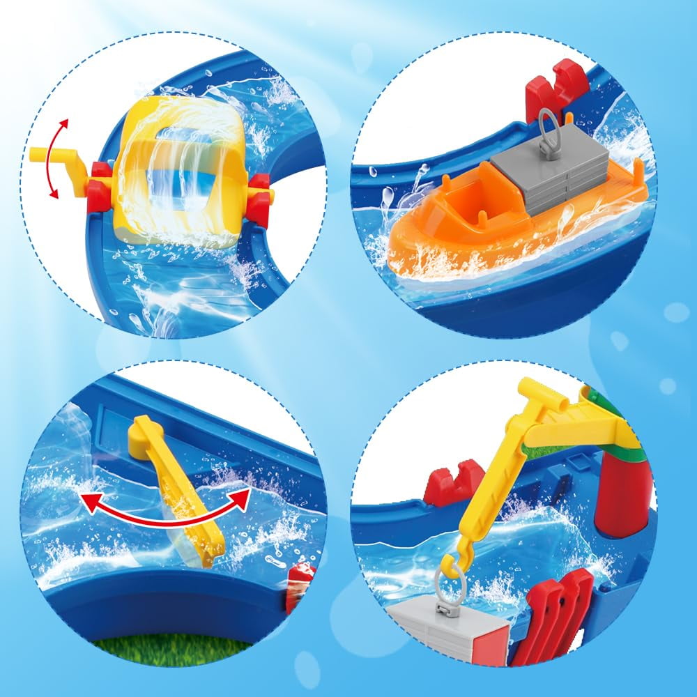 Vatos 39-Piece DIY Water Park Playset, Water Table for Kids Aged 3-7 - Image 4