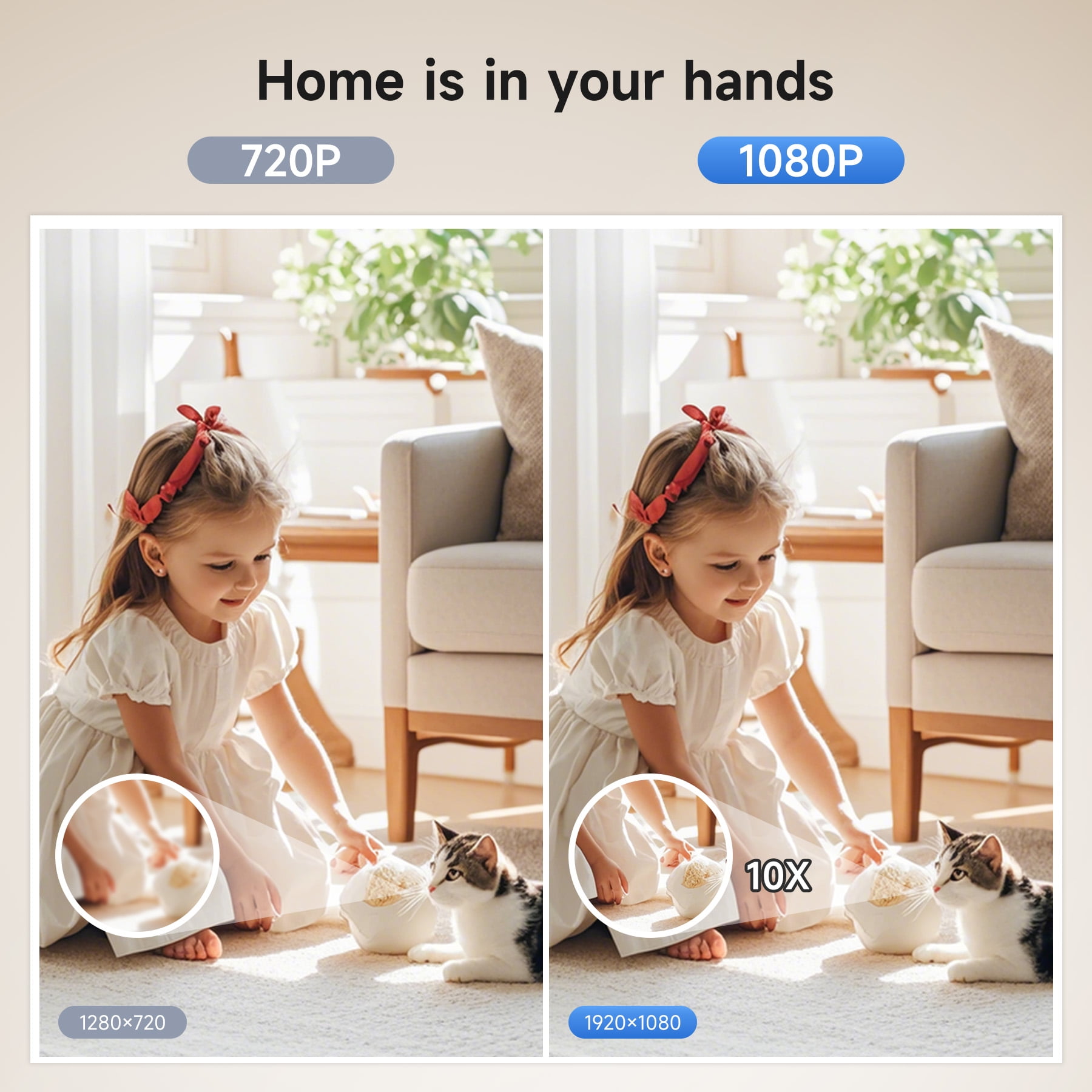 Losei 1080P Indoor WiFi PTZ Security Camera, Detection for Baby and Pet Monitor, 360-Degree for Home Security,Smart Motion Tracking,2 Way Audio, Night Vision, Compatible with Alexa - Image 3