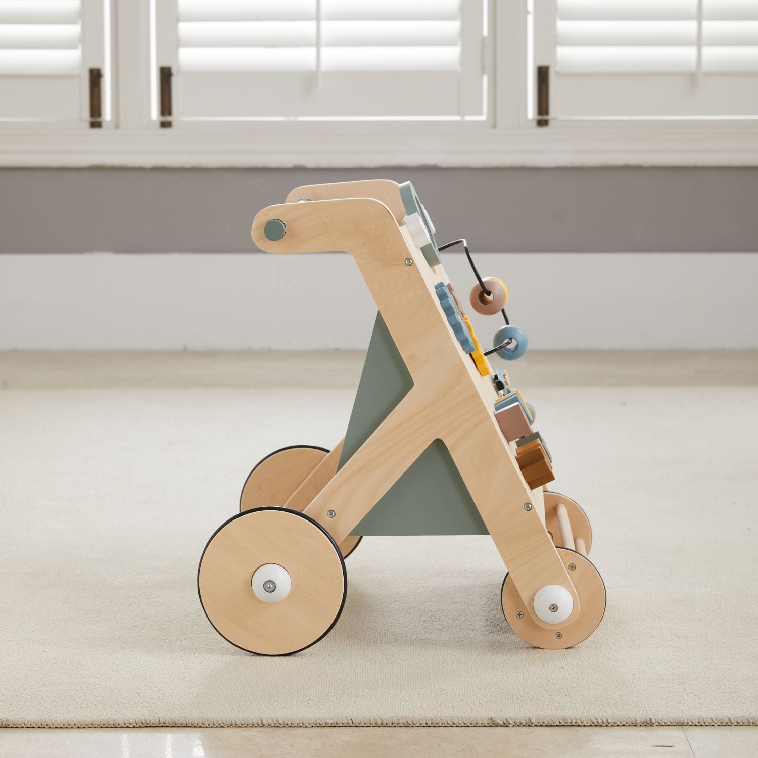 Asweets Wooden Baby Walker Push Toy with Activity Center For Baby - Image 5