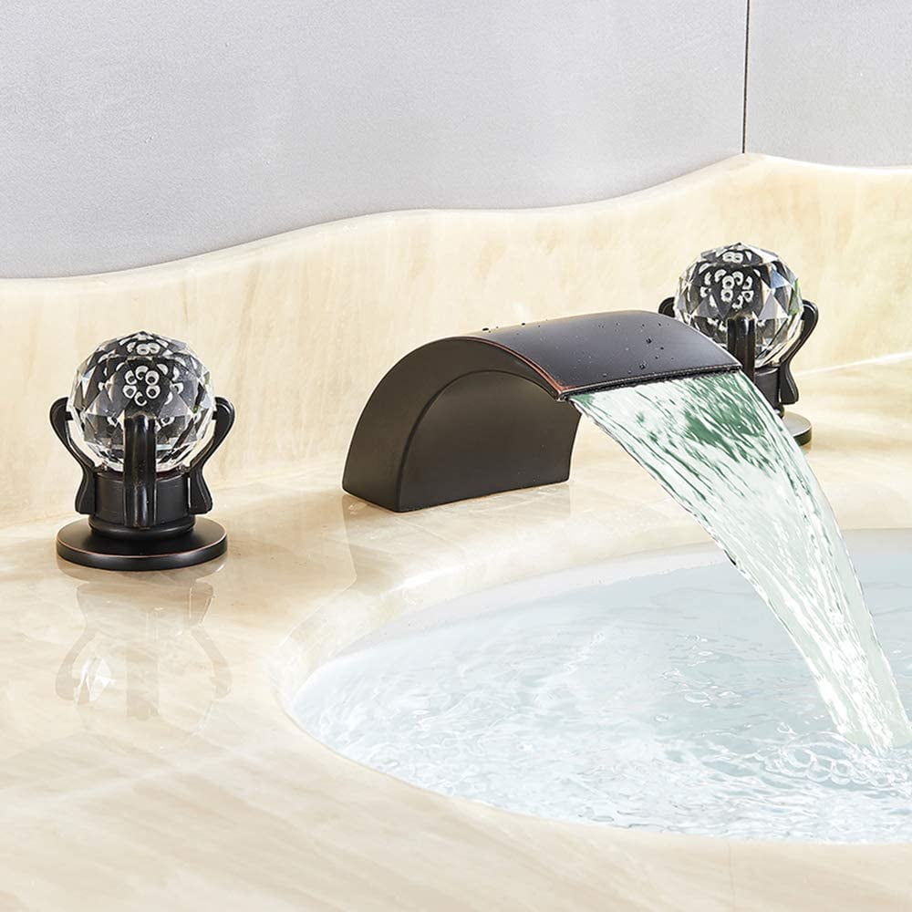 Zovajonia 63D-HSJXM Widespread Oil Rubbed Bronze Vanity Mixer Faucet - Image 4