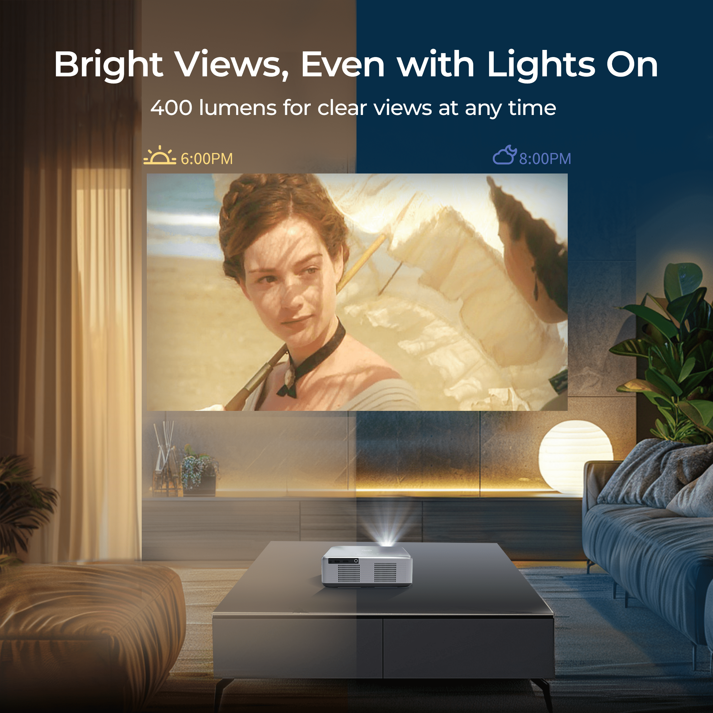 VANKYO Performance V700G Native 1080P Projector with Official Google TV, 400 Lumens, Dolby Audio, Auto Focus, Auto Keystone - Image 6