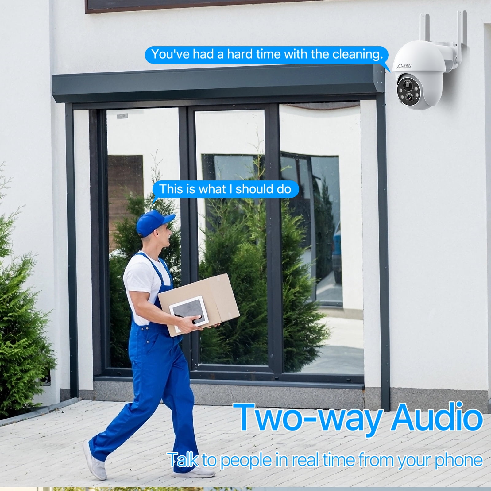 ANRAN Solar Security Camera Outdoor, 5MP Security Camera Wireless Outdoor, Battery Powered Cam 2.4G WiFi 360° View Pan Tilt, with Alexa, Night Vision, PIR Human Detection, 2 Way Talk, IP66, SD/Cloud - Image 9