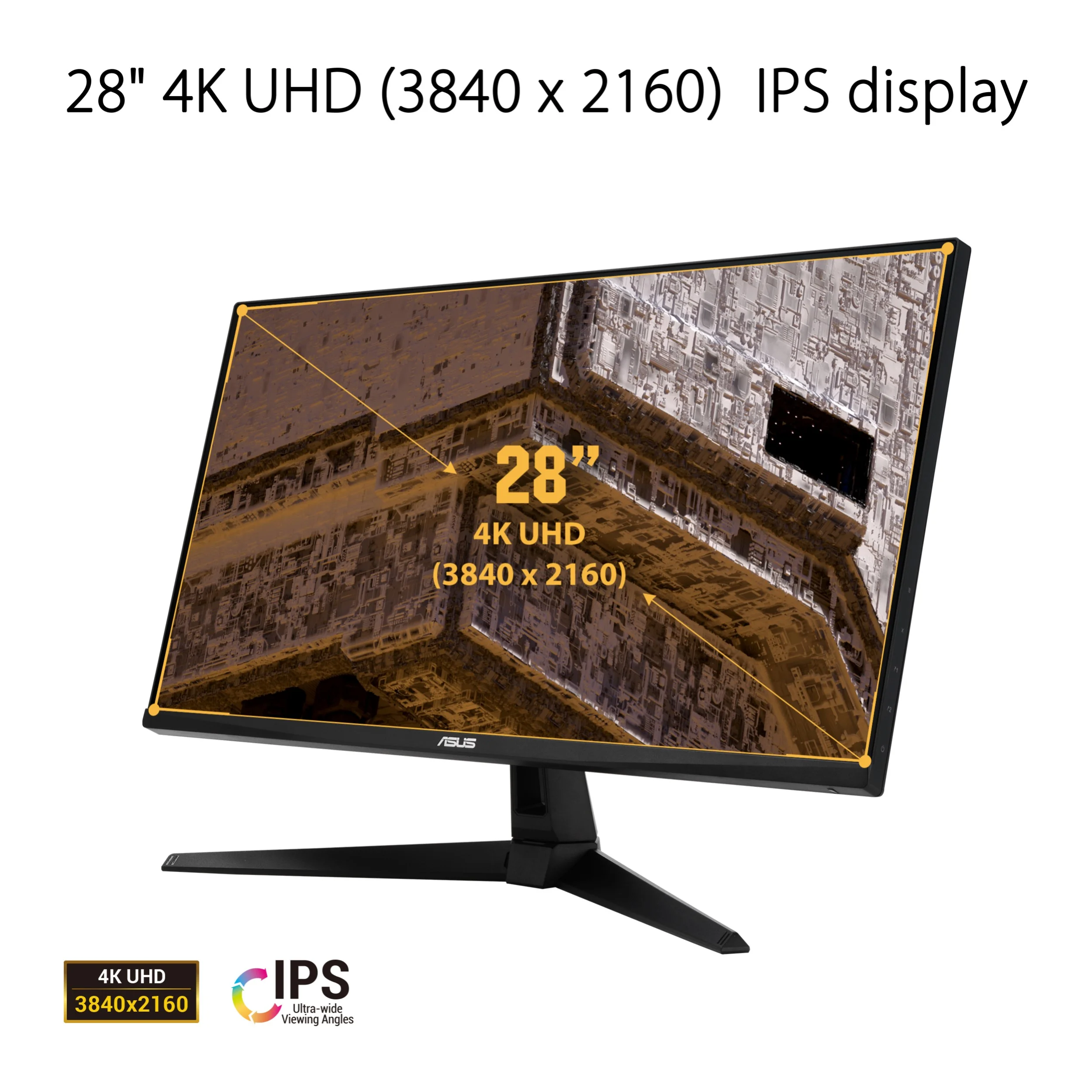 ASUS TUF Gaming VG289Q1A 28” Monitor, 4K UHD (3840x2160),IPS, DCI-P3,Adaptive-Sync/FreeSync™,HDR 10 - Image 3