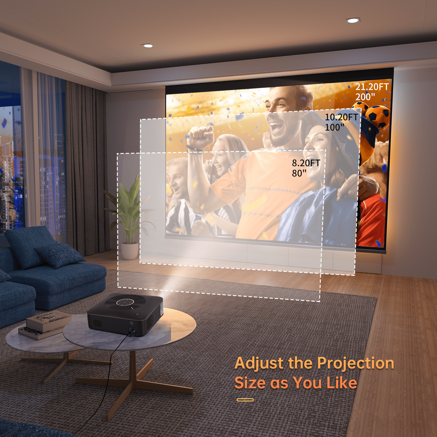 VANKYO Leisure Wifi 1080P Full HD LCD Mini Projector, Black - Image 7