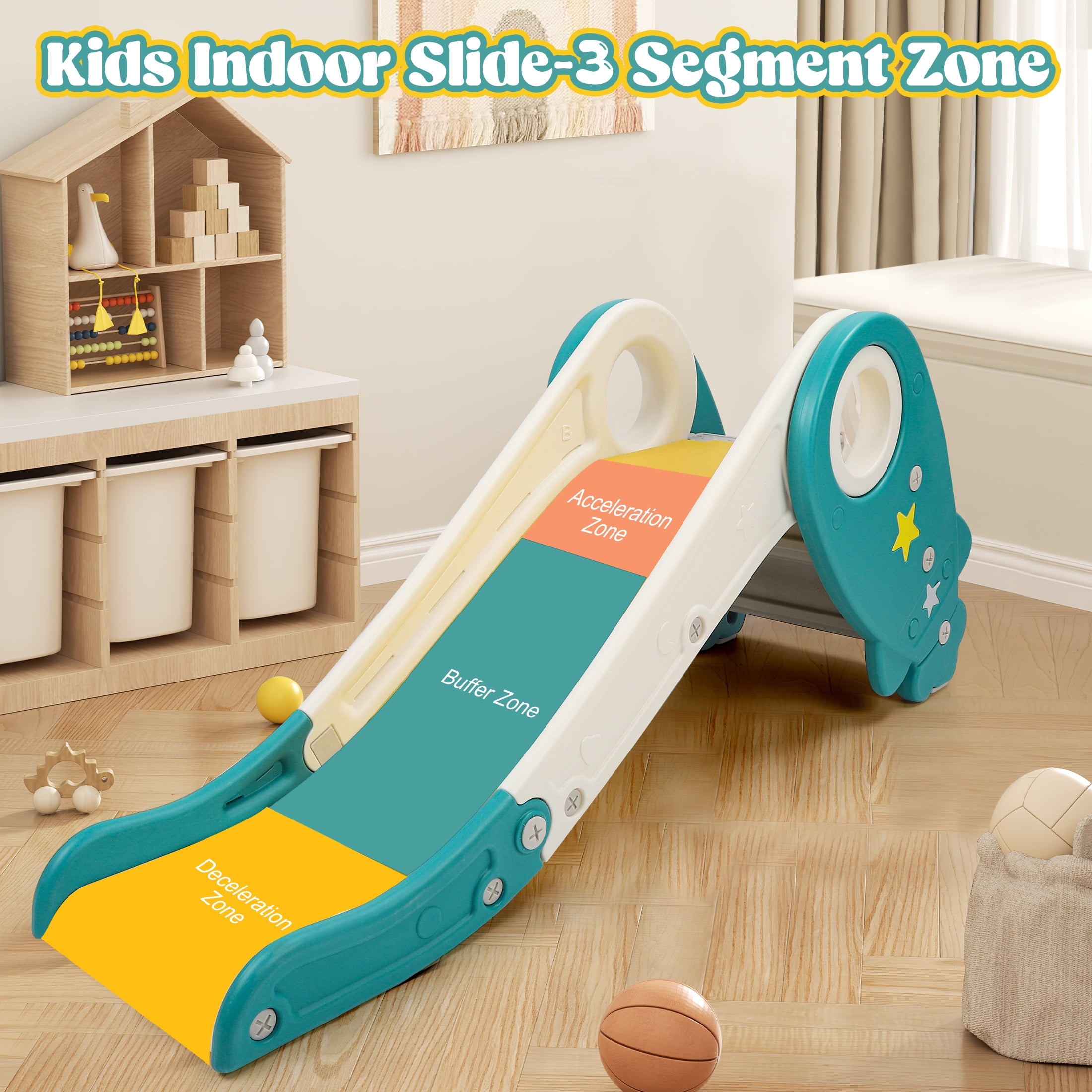 Crtynell Kids Slide, Indoor or Outdoor Slide for Toddlers, Toddler Toy Climbing Slide Playset, Handheld Game for Kids - Image 4